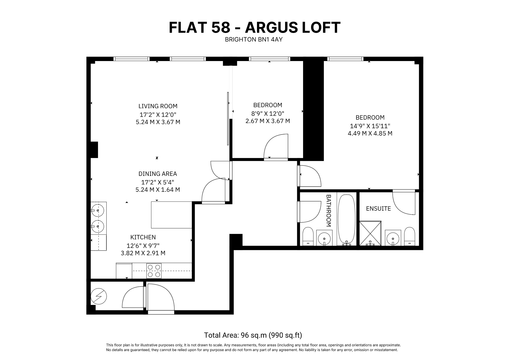 Flat 58, Argus Lofts, Brighton floorplan