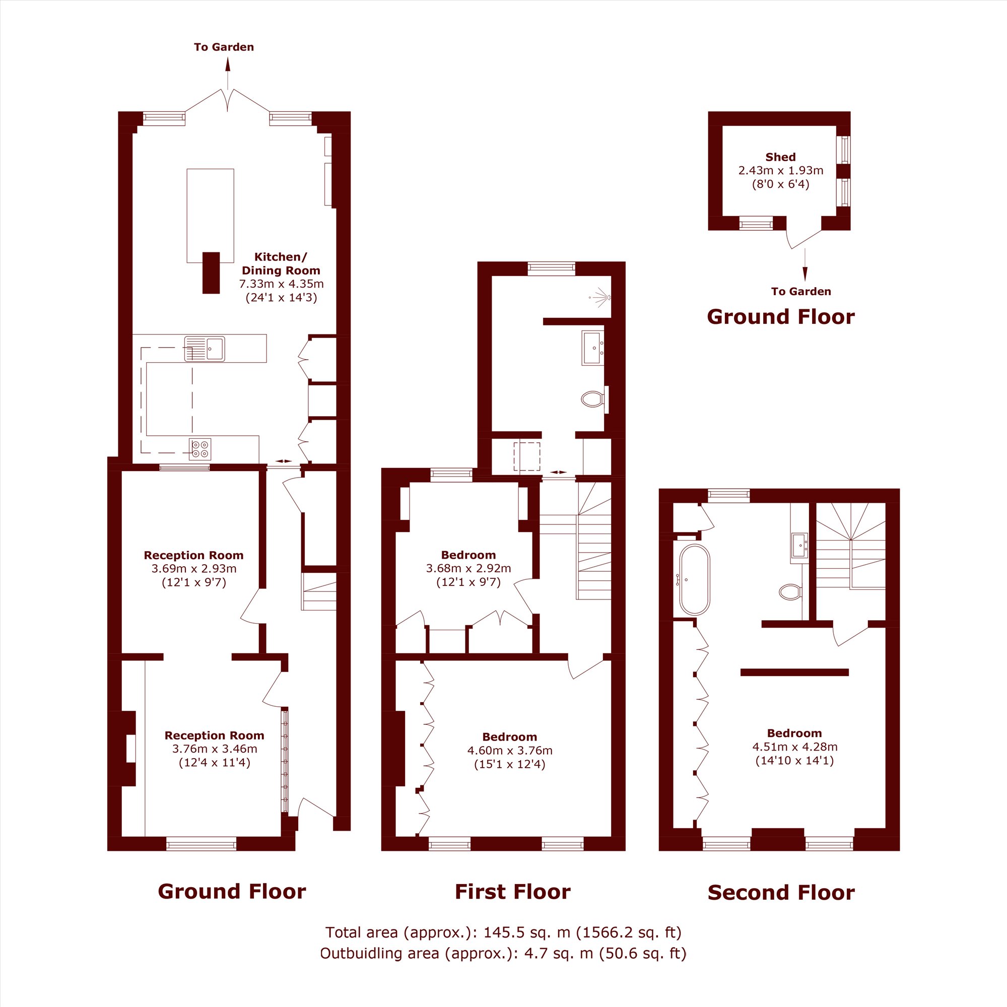 198, Ferndale Road, London floorplan