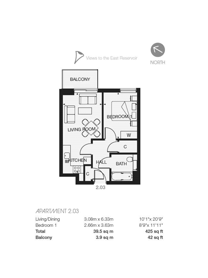 1 Bedrooms Flat to rent in Riverside Apartments, Goodchild Road, London N4