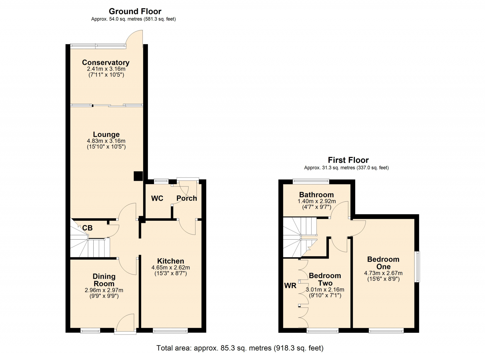 8 Back Of Mount Pleasant, Tewkesbury floorplan