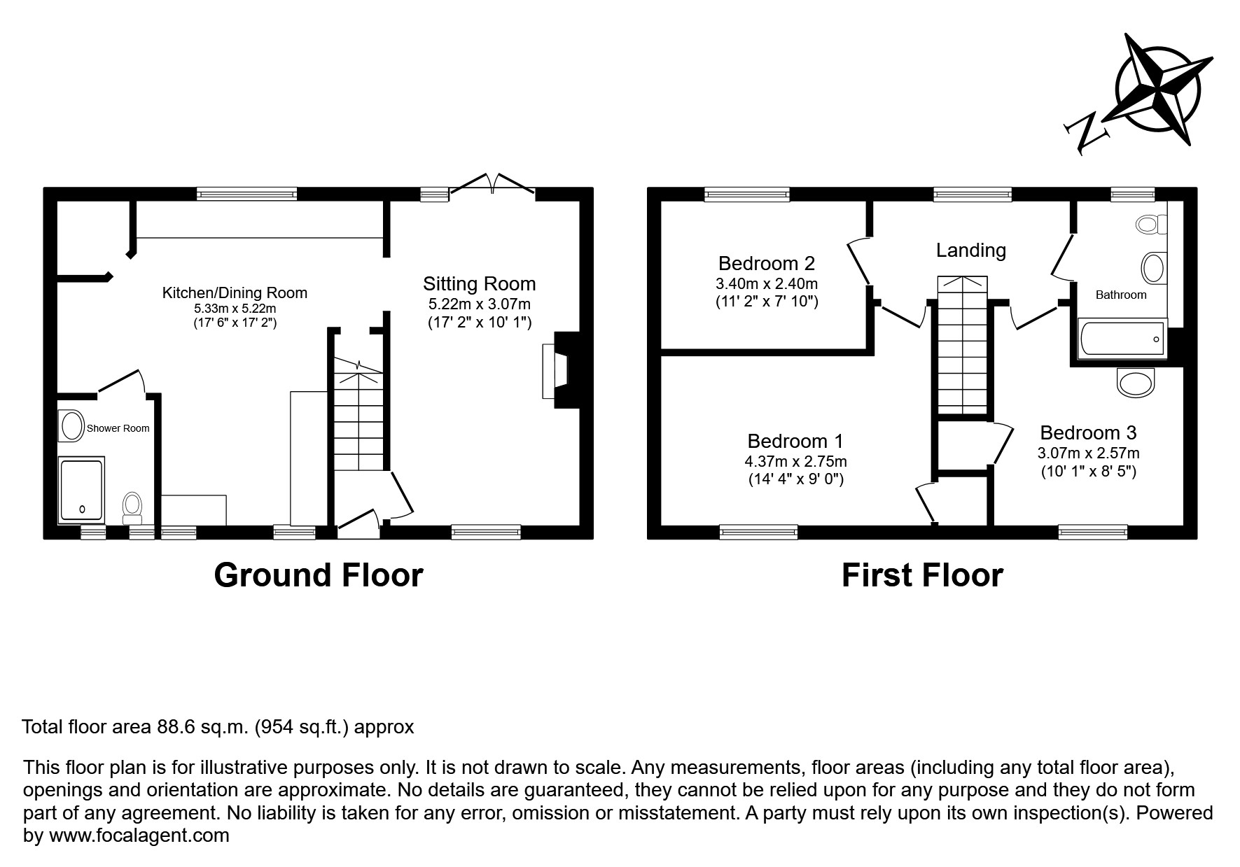 22, Rye Close, Cheltenham floorplan