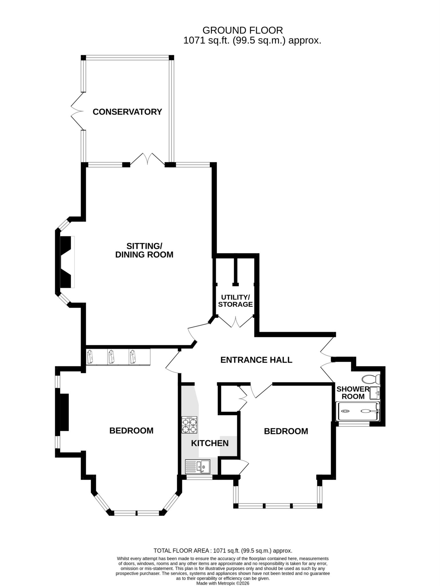 Flat 1, Denton Road, Eastbourne floorplan