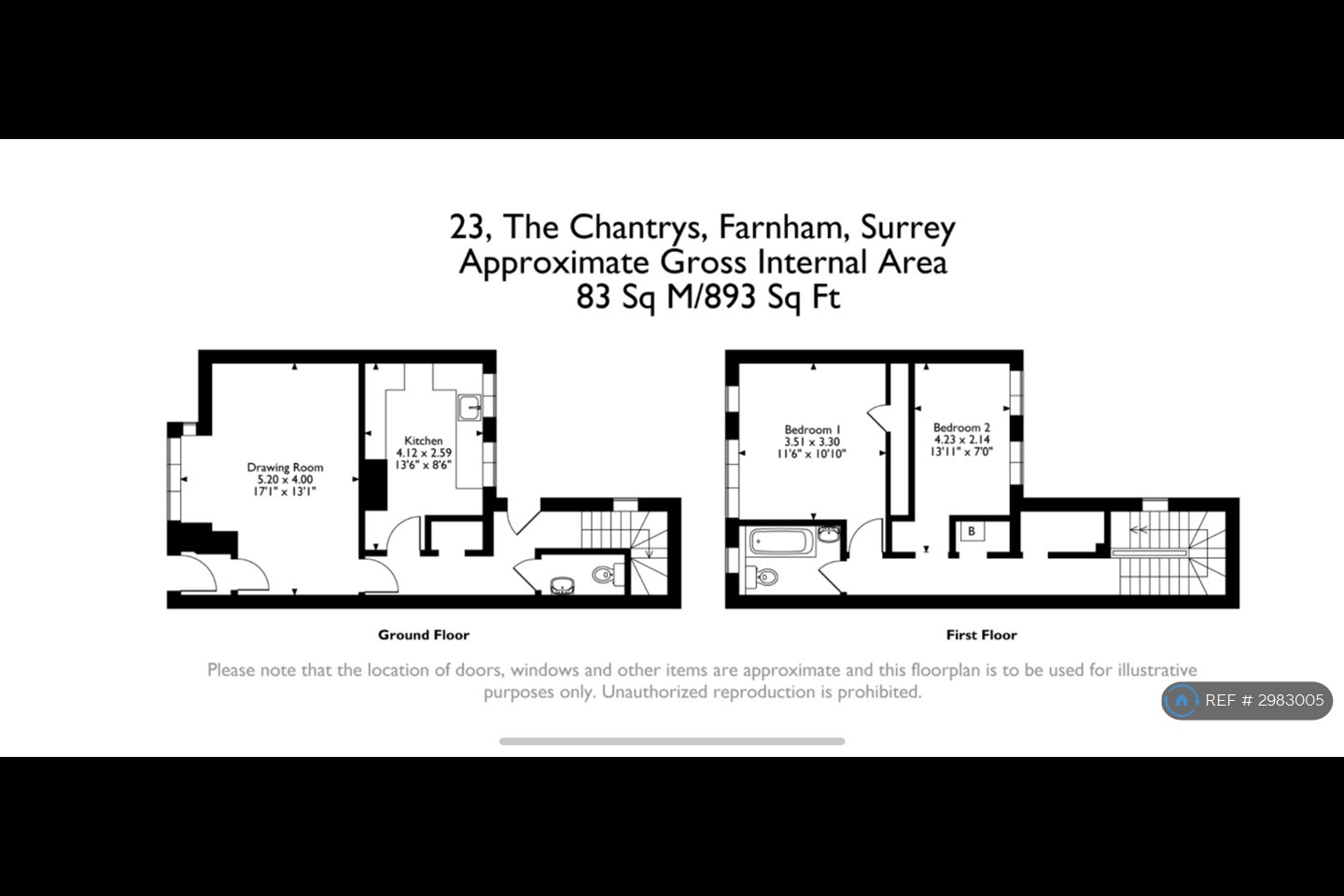 The Chantrys, Farnham floorplan