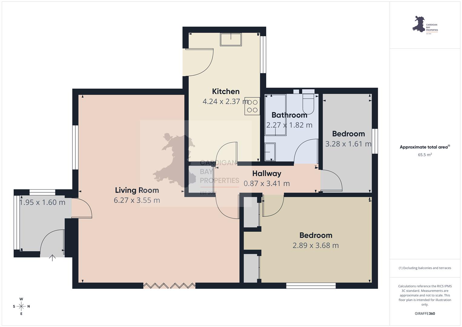 Cwm Bach Bungalow, Gilfachrheda, New Quay floorplan