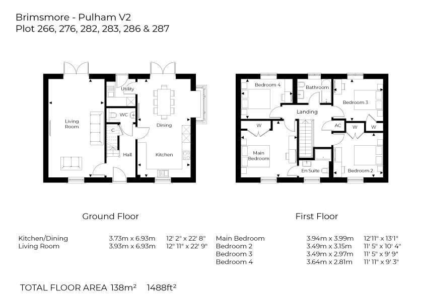Plot 283, The Pulham, Brimsmore,, Plot 283, The Pulham, Somerset floorplan