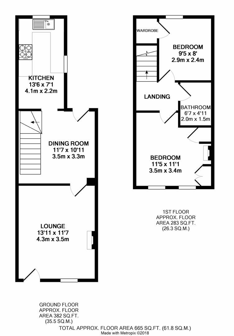 2 Bedrooms Terraced house to rent in Luther Road, Teddington TW11