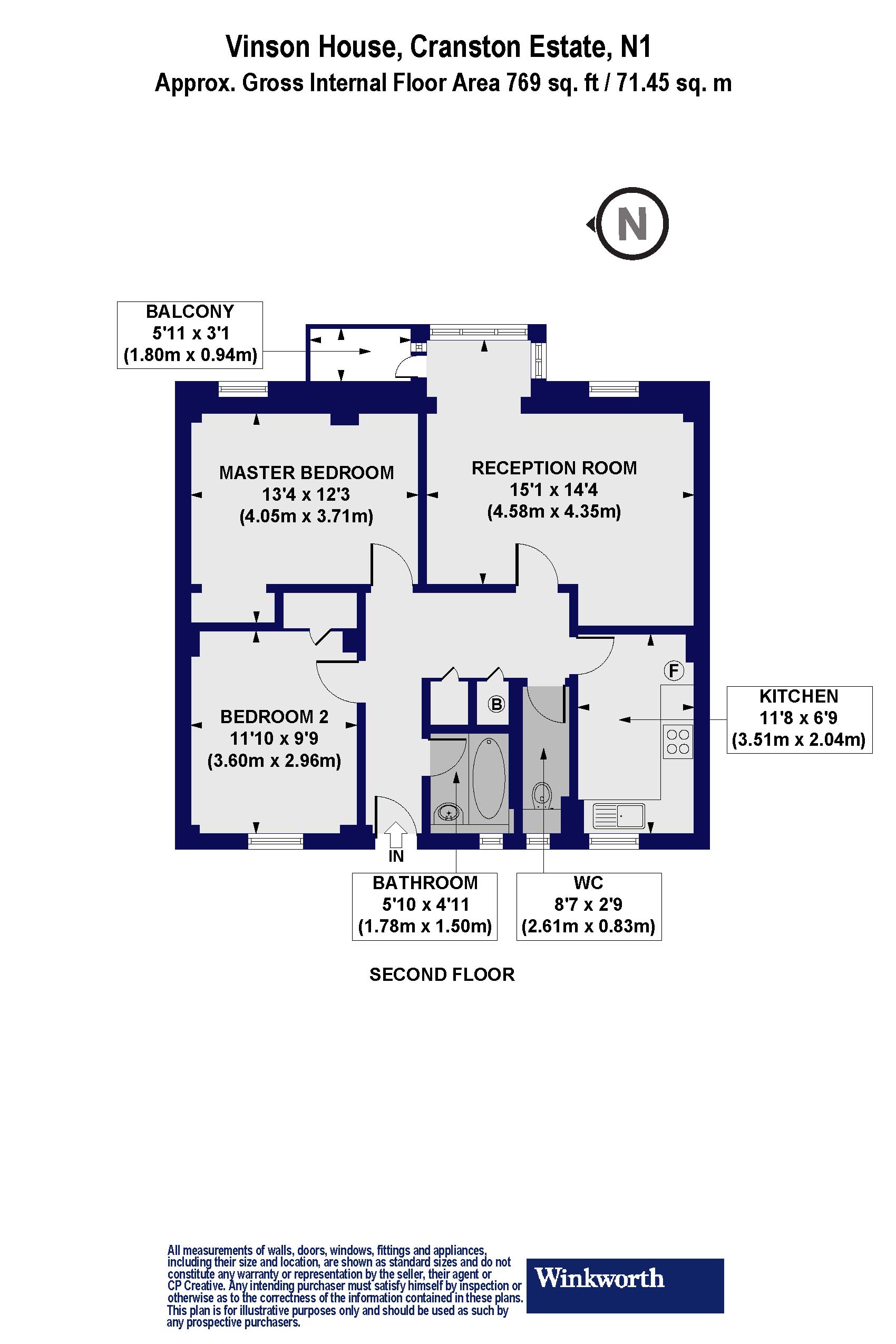 Flat 6,, Vinson House, London floorplan