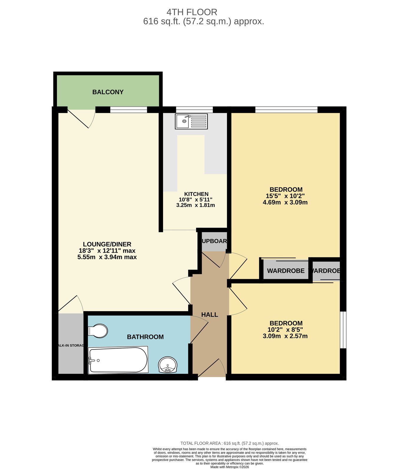Homewarr House, De la Warr Parade, Bexhill-on-Sea floorplan