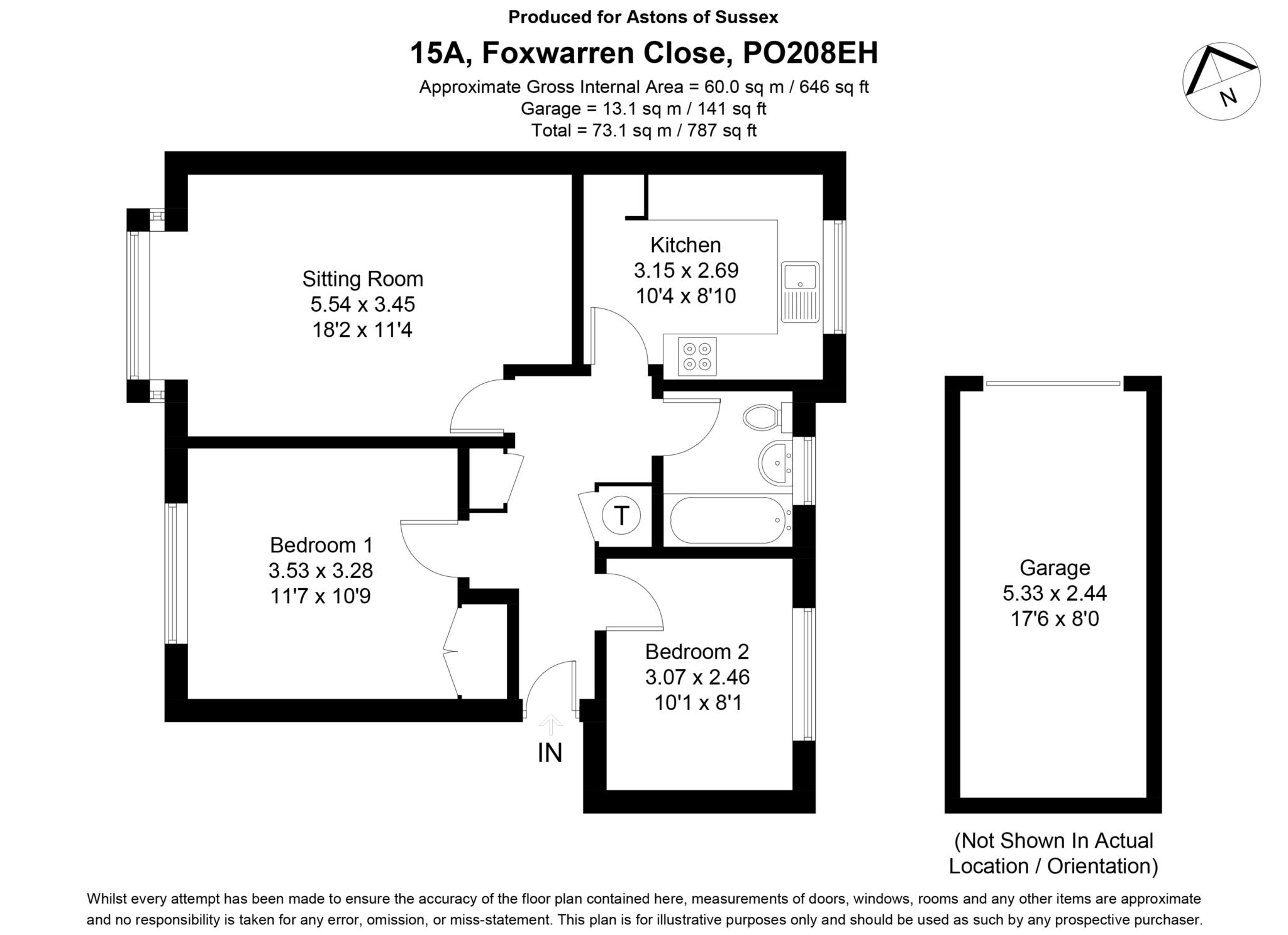 15a, Foxwarren Close, Chichester floorplan