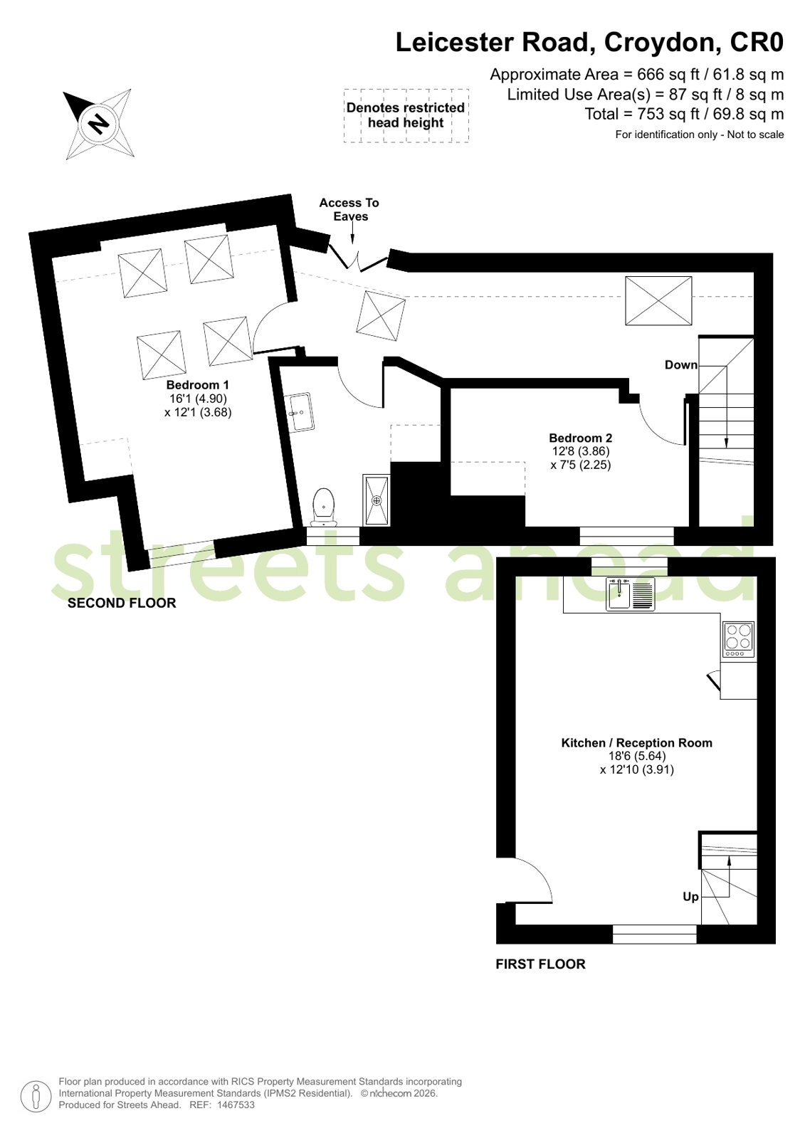 2B,, Leicester Road, Croydon floorplan