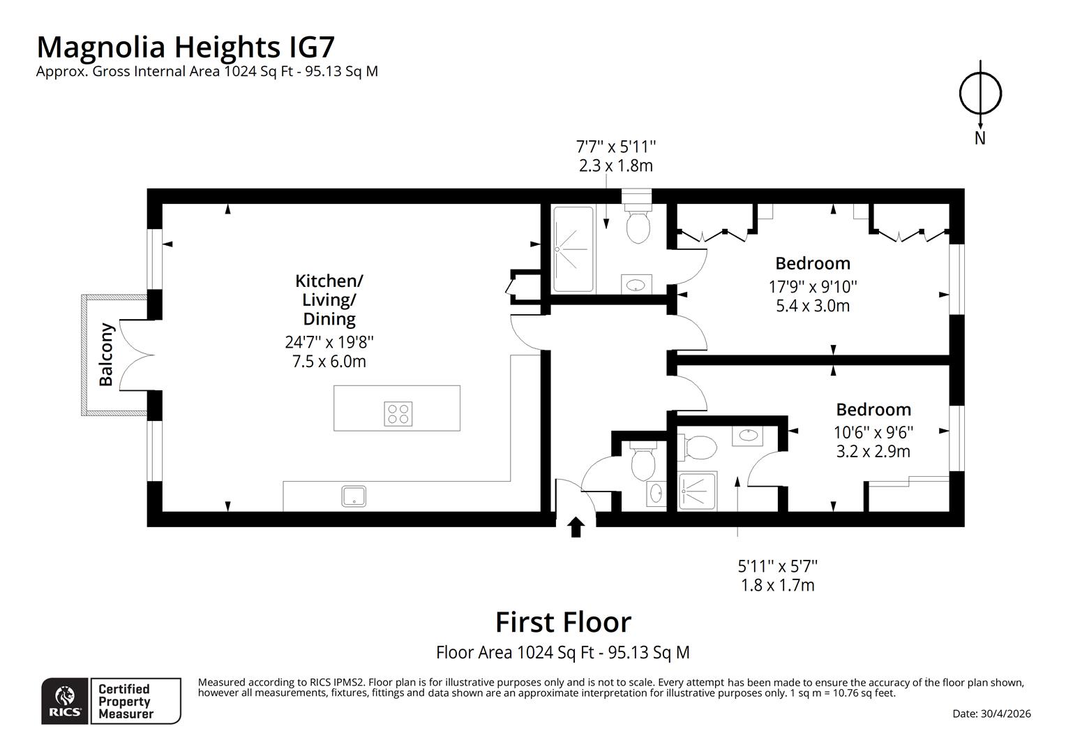 3 Magnolia Heights, Manor Road, Chigwell floorplan