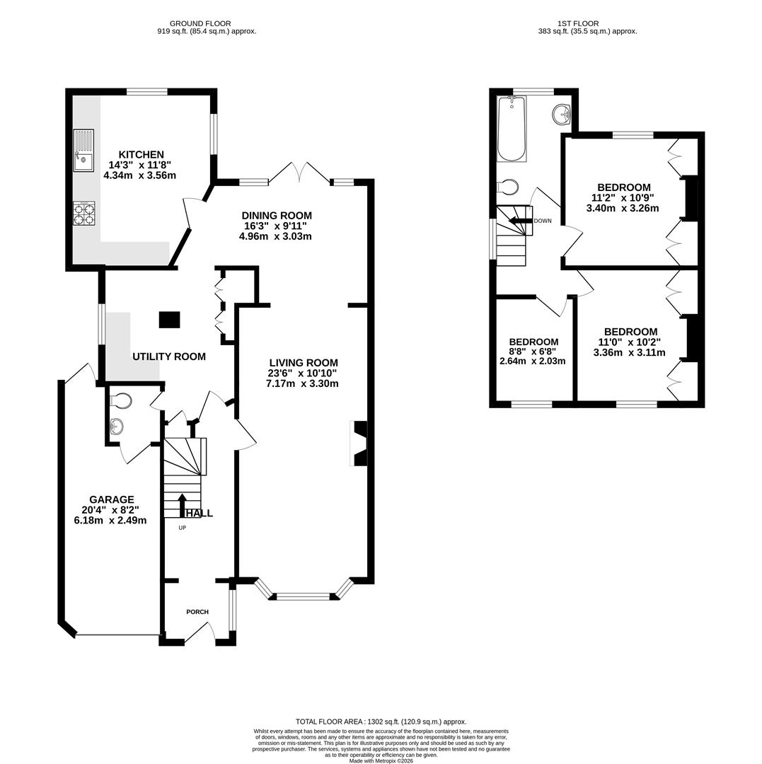 Downs Way, Bookham floorplan