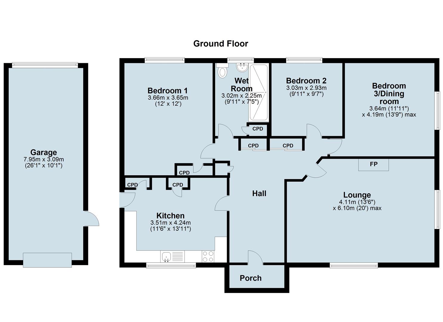 Welton Lane, Daventry NN11, 3 bedroom bungalow for sale 62587509