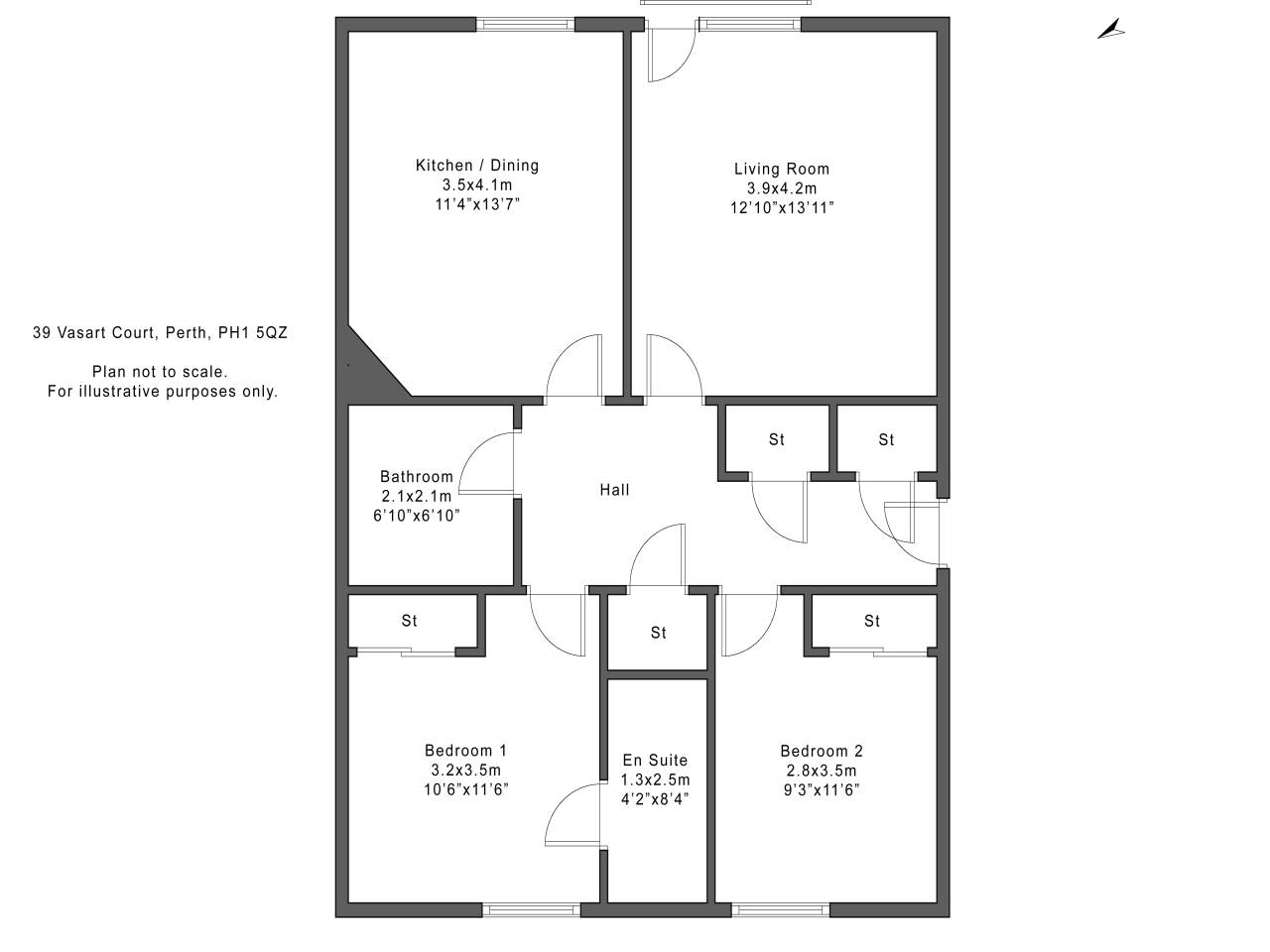 2 Bedrooms Flat for sale in Vasart Court, Perth PH1