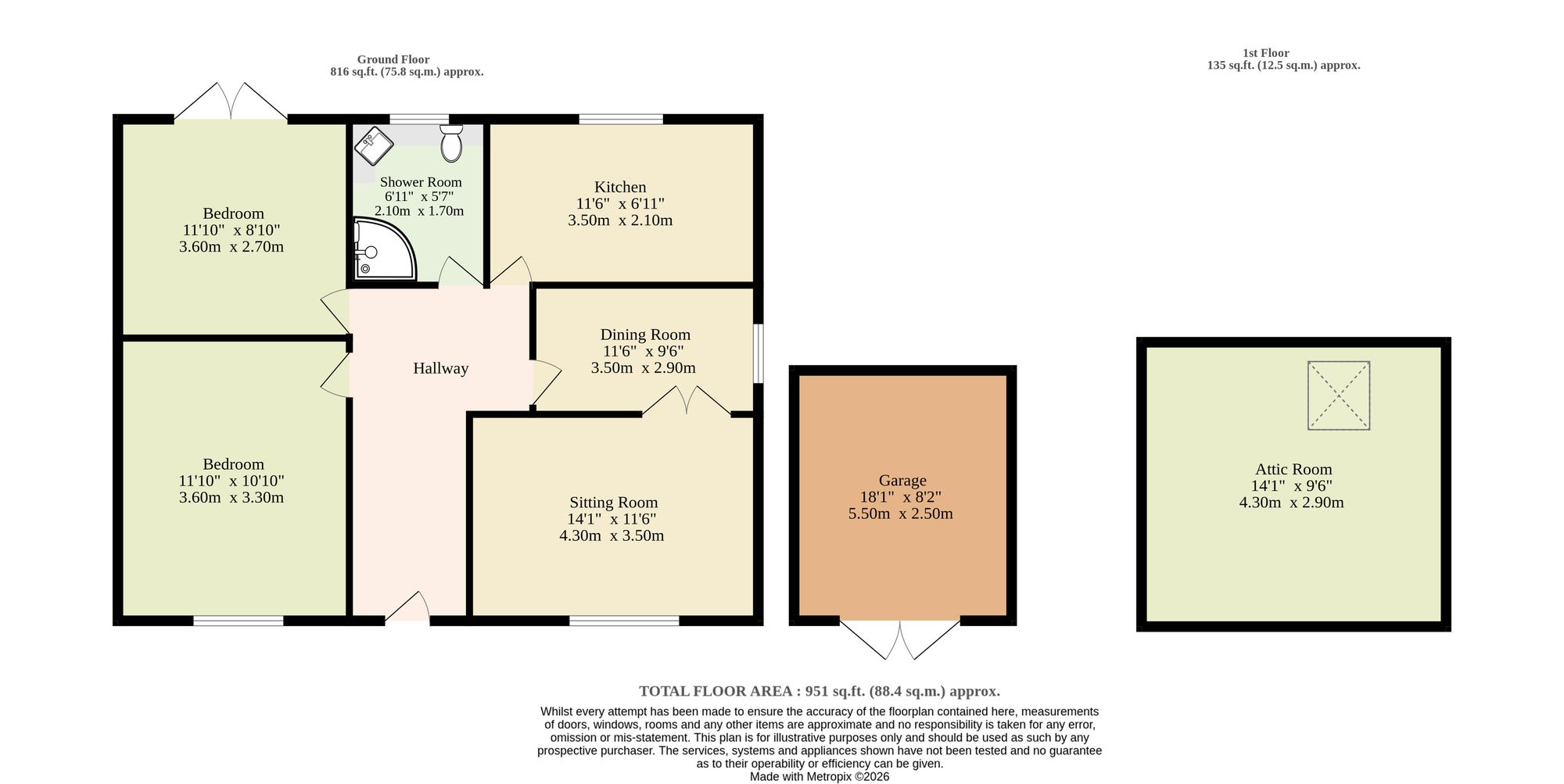 8 Back Lane, Great Yarmouth floorplan