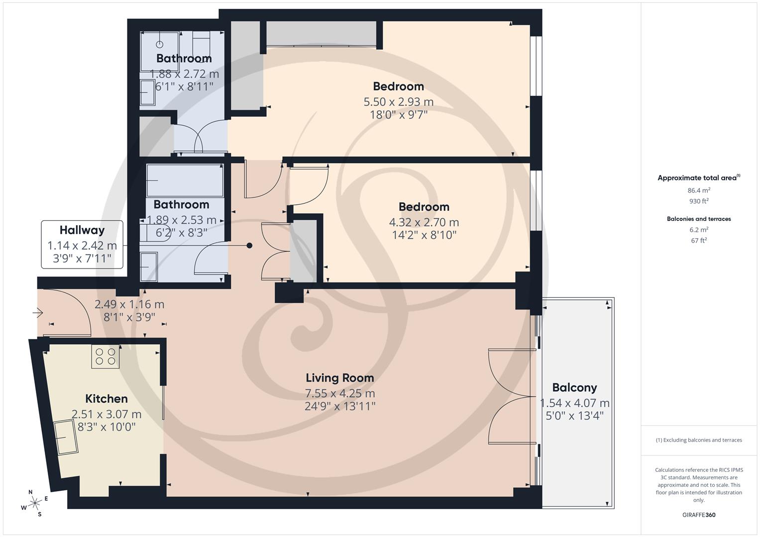 Flat 12, 3, Concordia Street, Leeds floorplan