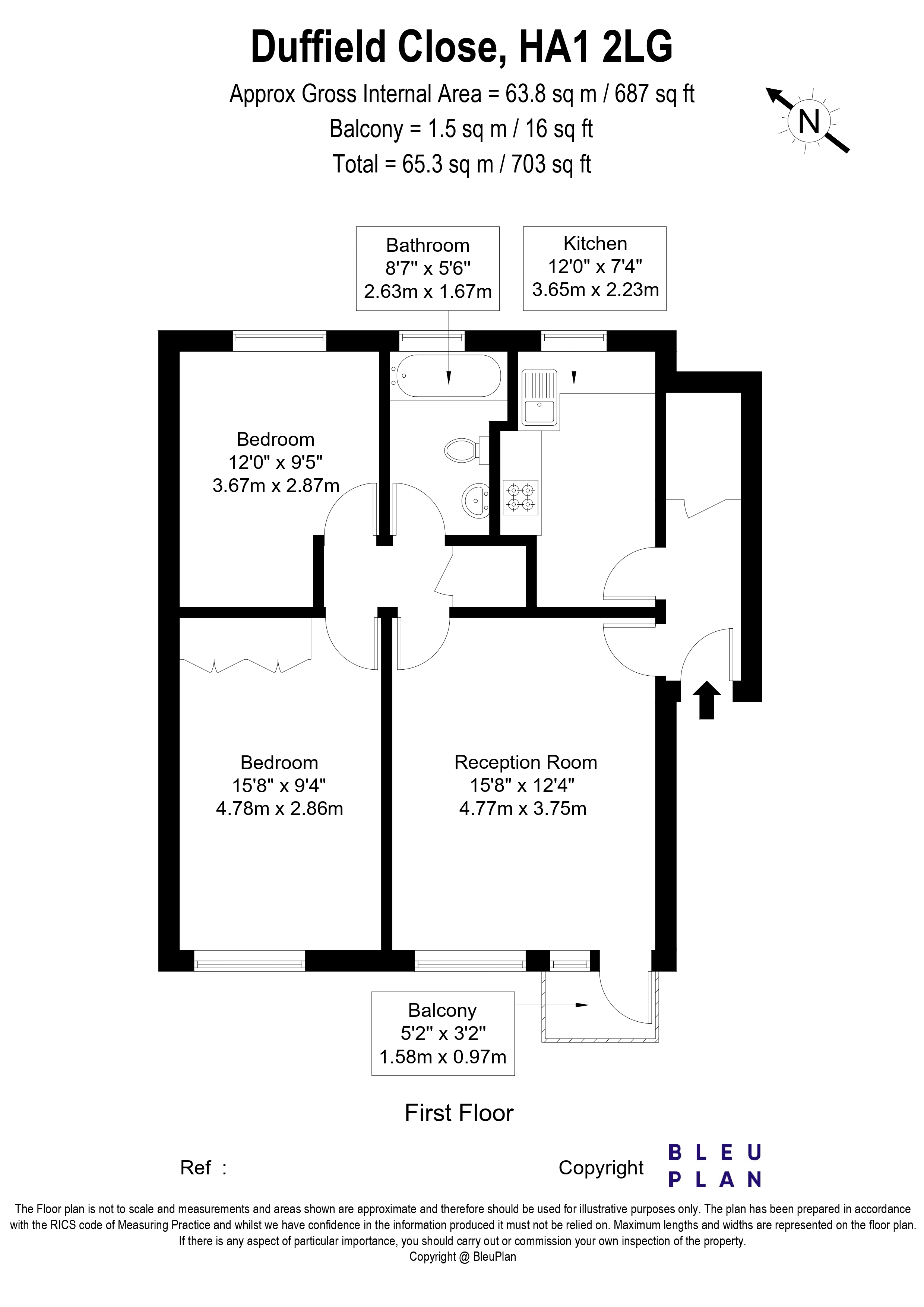 Duffield Close, Harrow floorplan