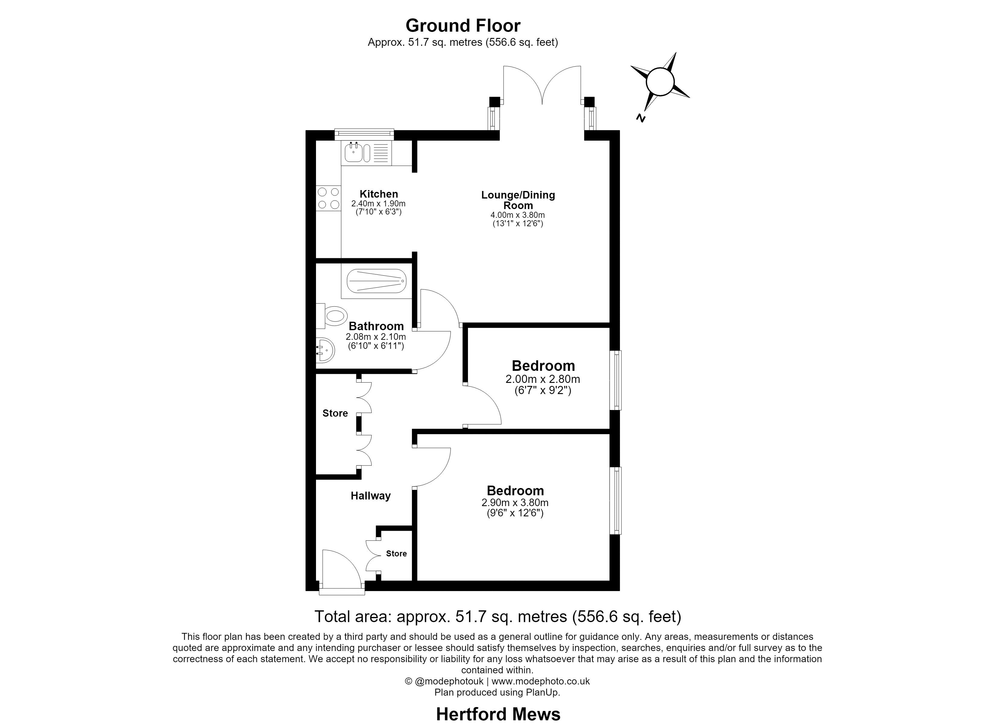 10 Hertford Mews, 120 Billy Lows Lane, Potters Bar floorplan