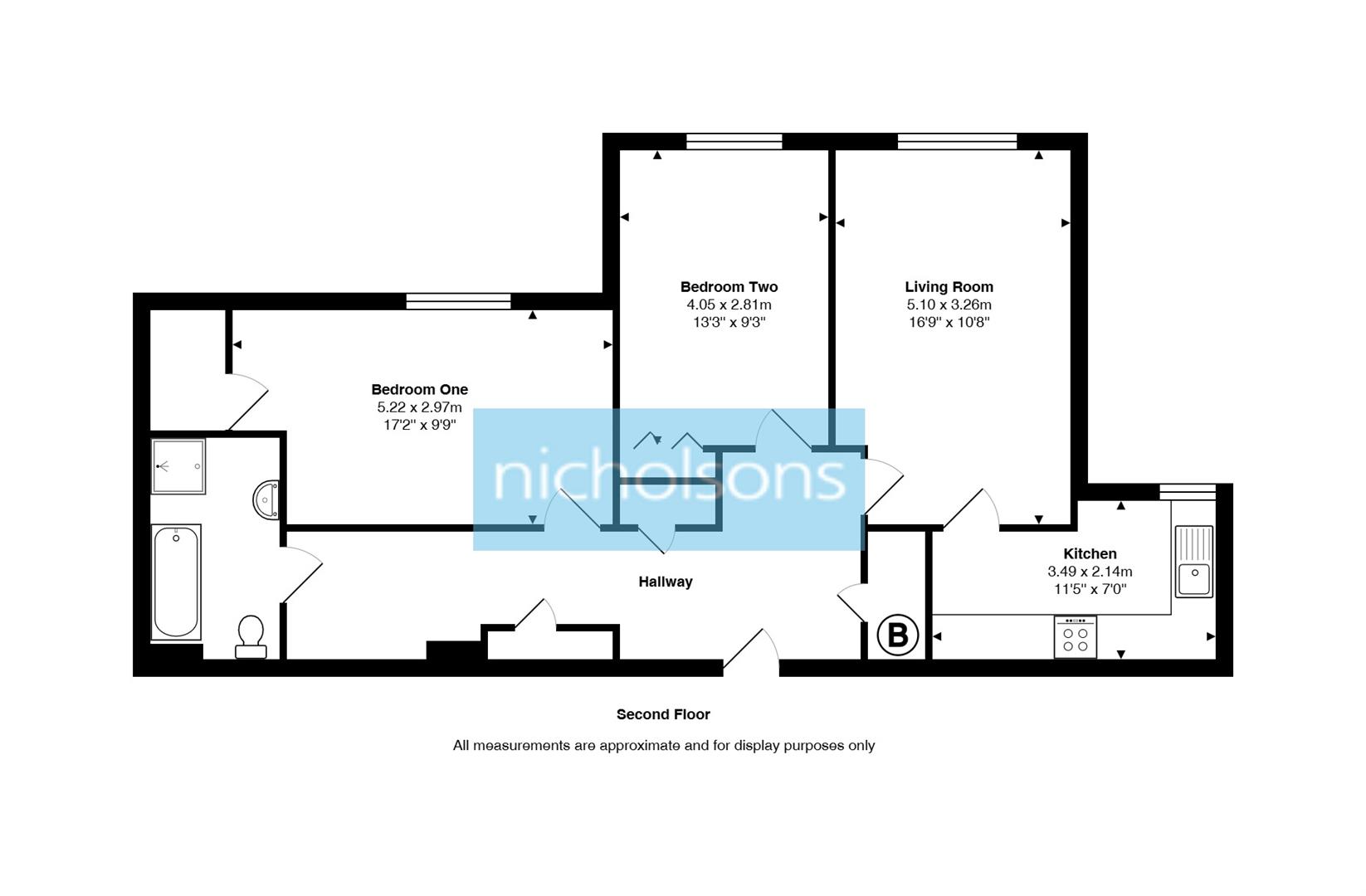 Flat 32, Argyll Court, Clarence Road, Fleet floorplan