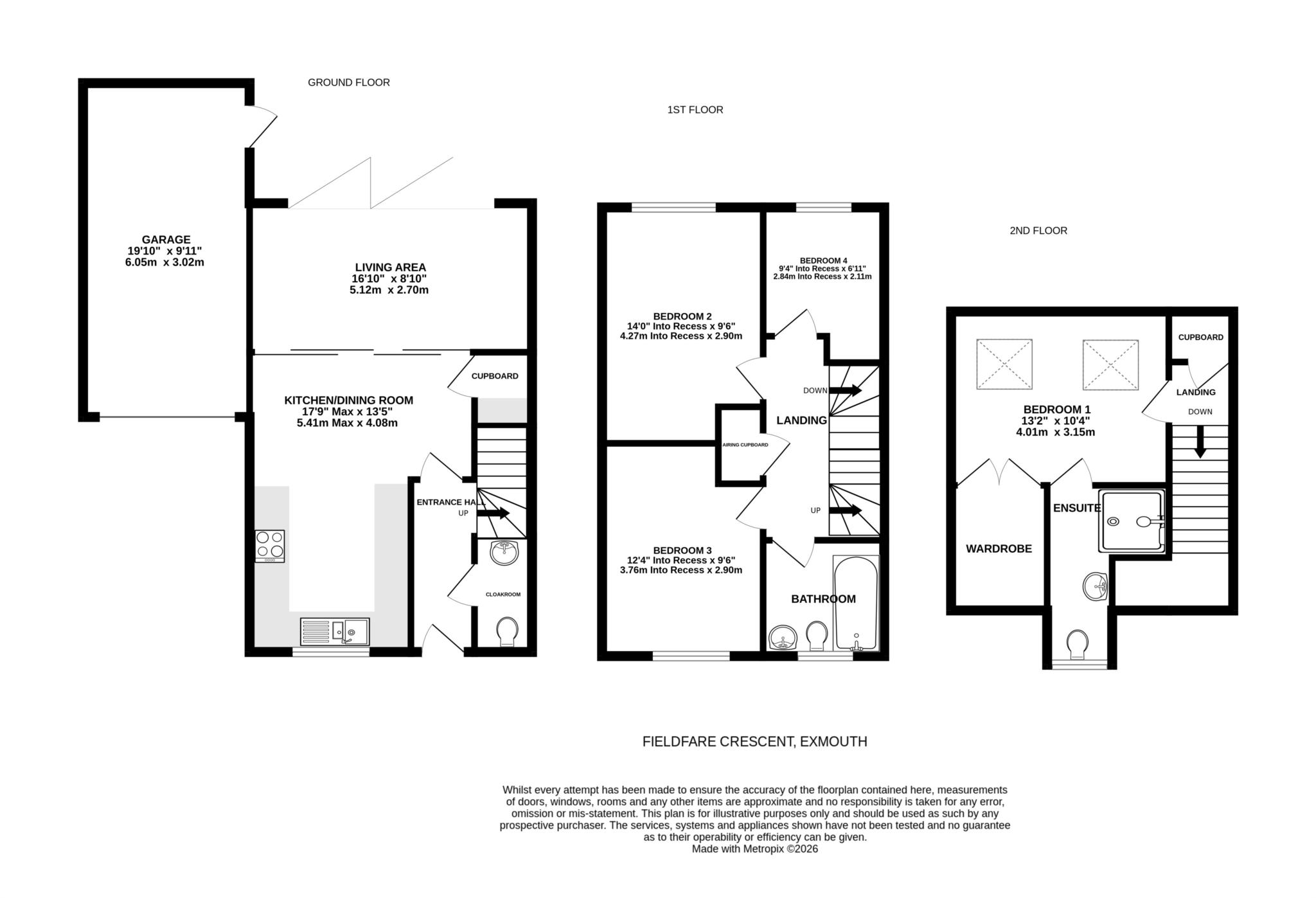 46, Fieldfare Crescent, Exmouth floorplan