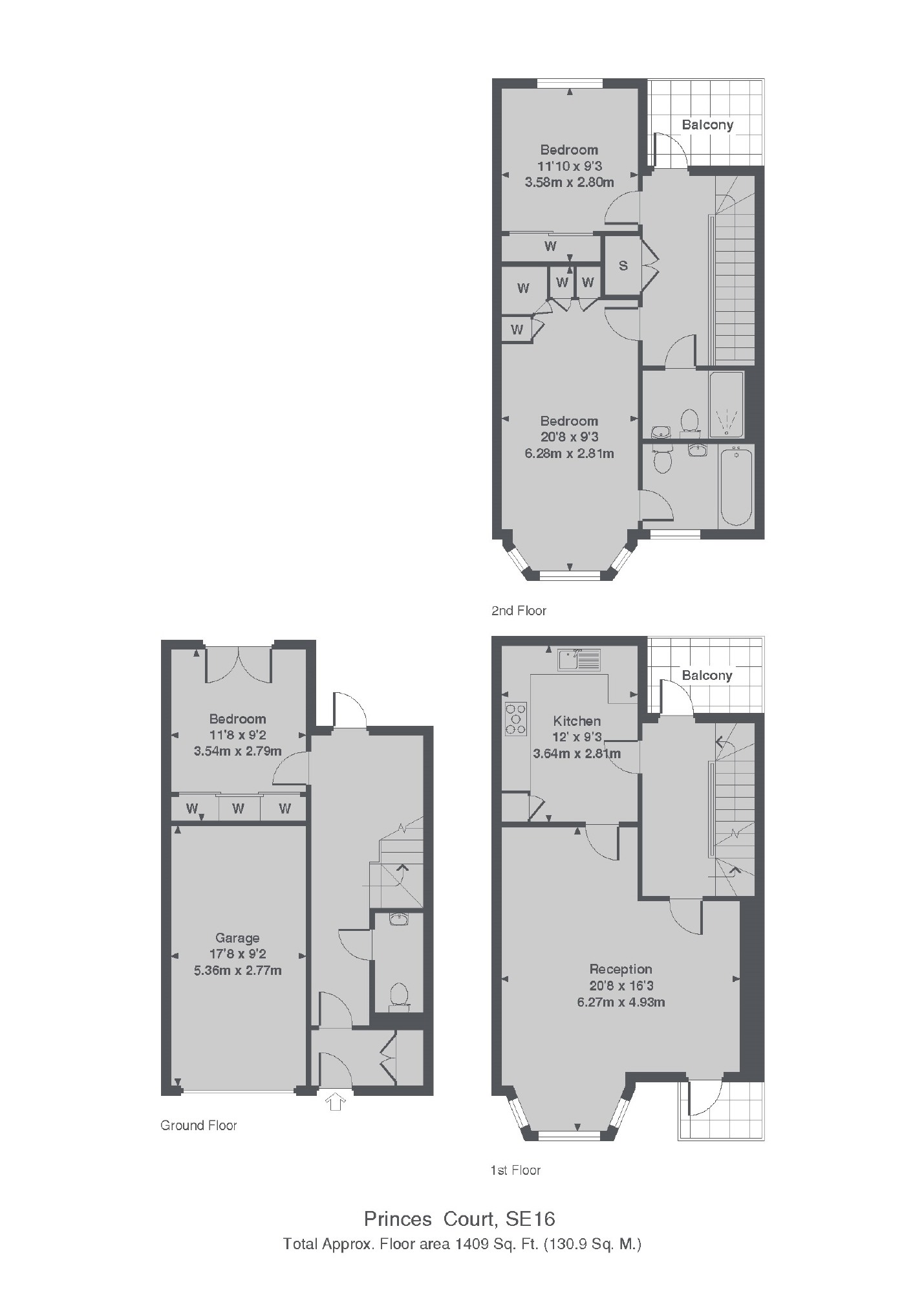 23, Princes Court, London floorplan