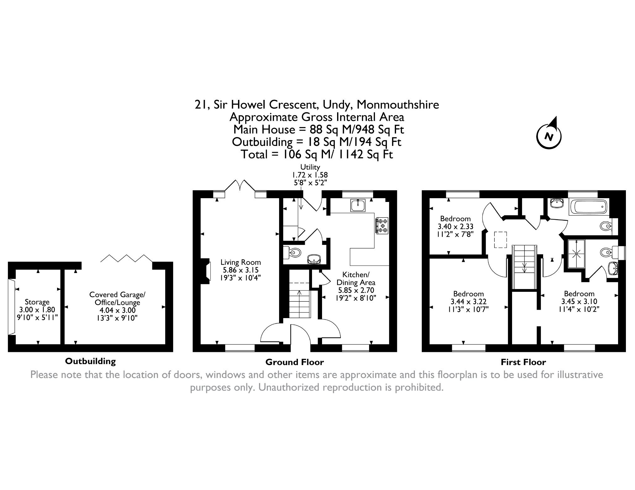 21, Sir Howel Crescent, Undy floorplan