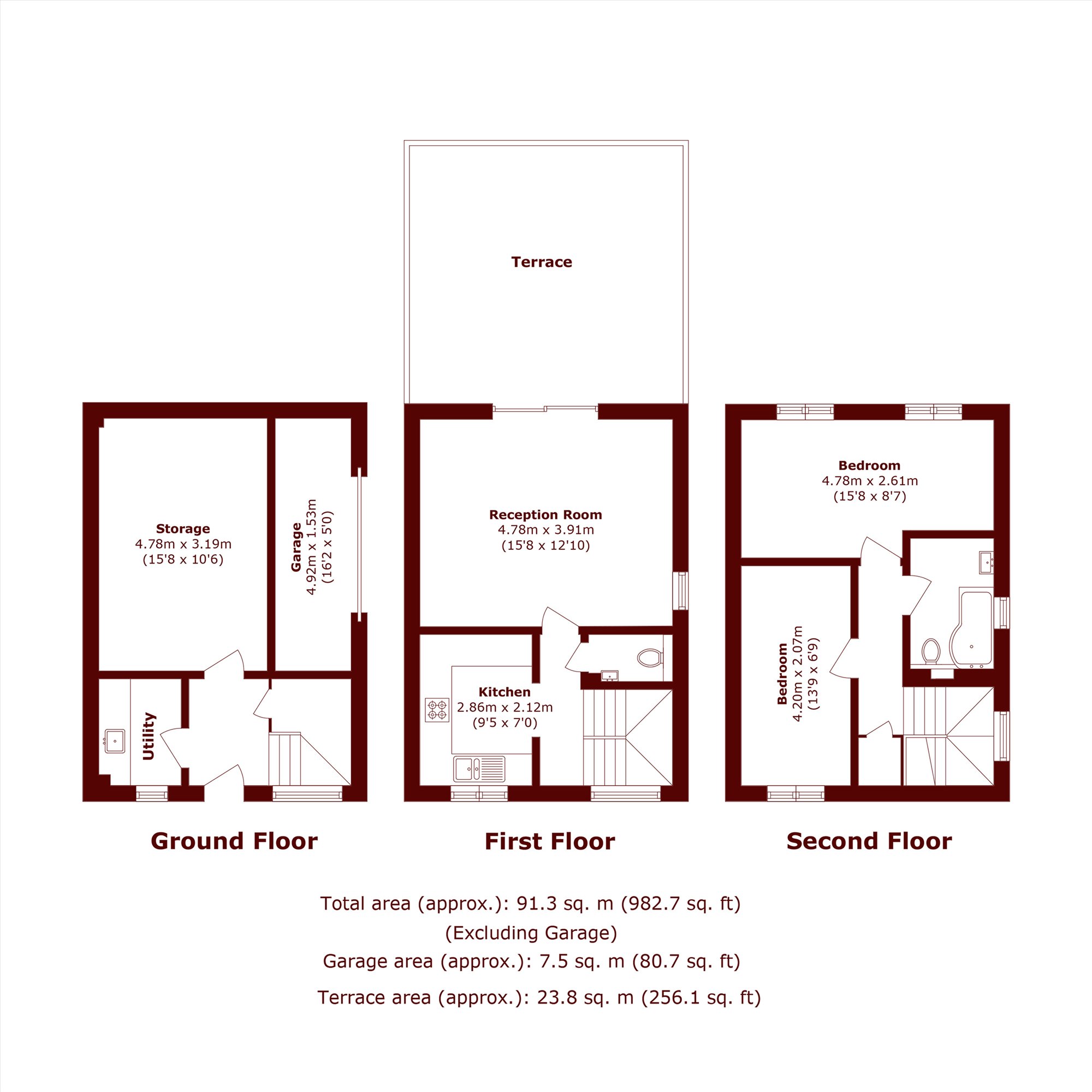 105, Pincott Place, London floorplan