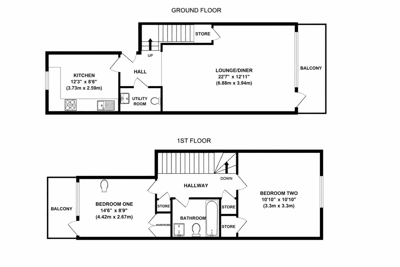 Flat 70, Marine Court, Centurion Way, Purfleet-On-Thames floorplan