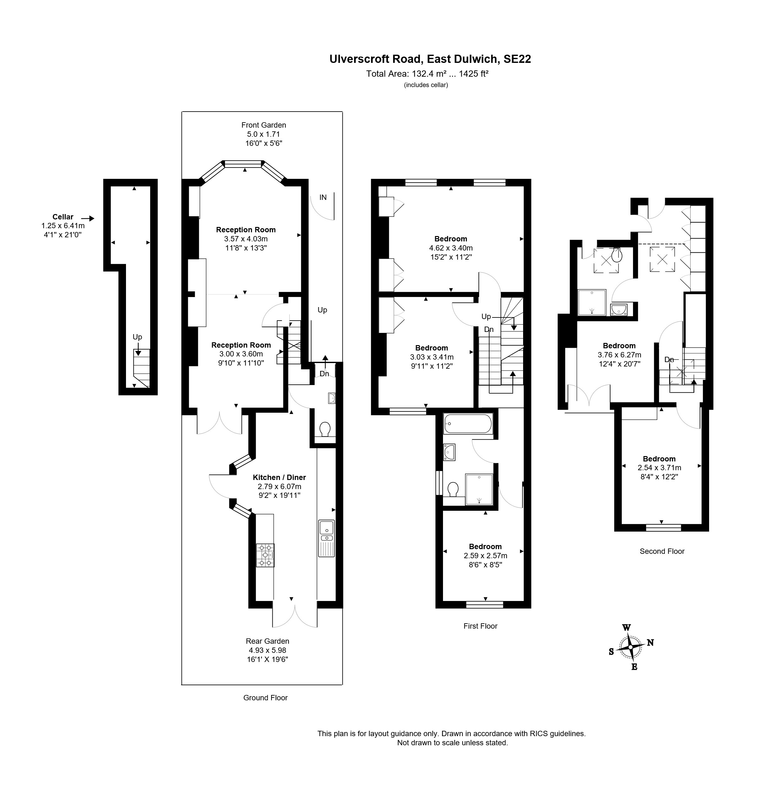 5 Bedrooms Terraced house for sale in Ulverscroft Road, East Dulwich, London SE22