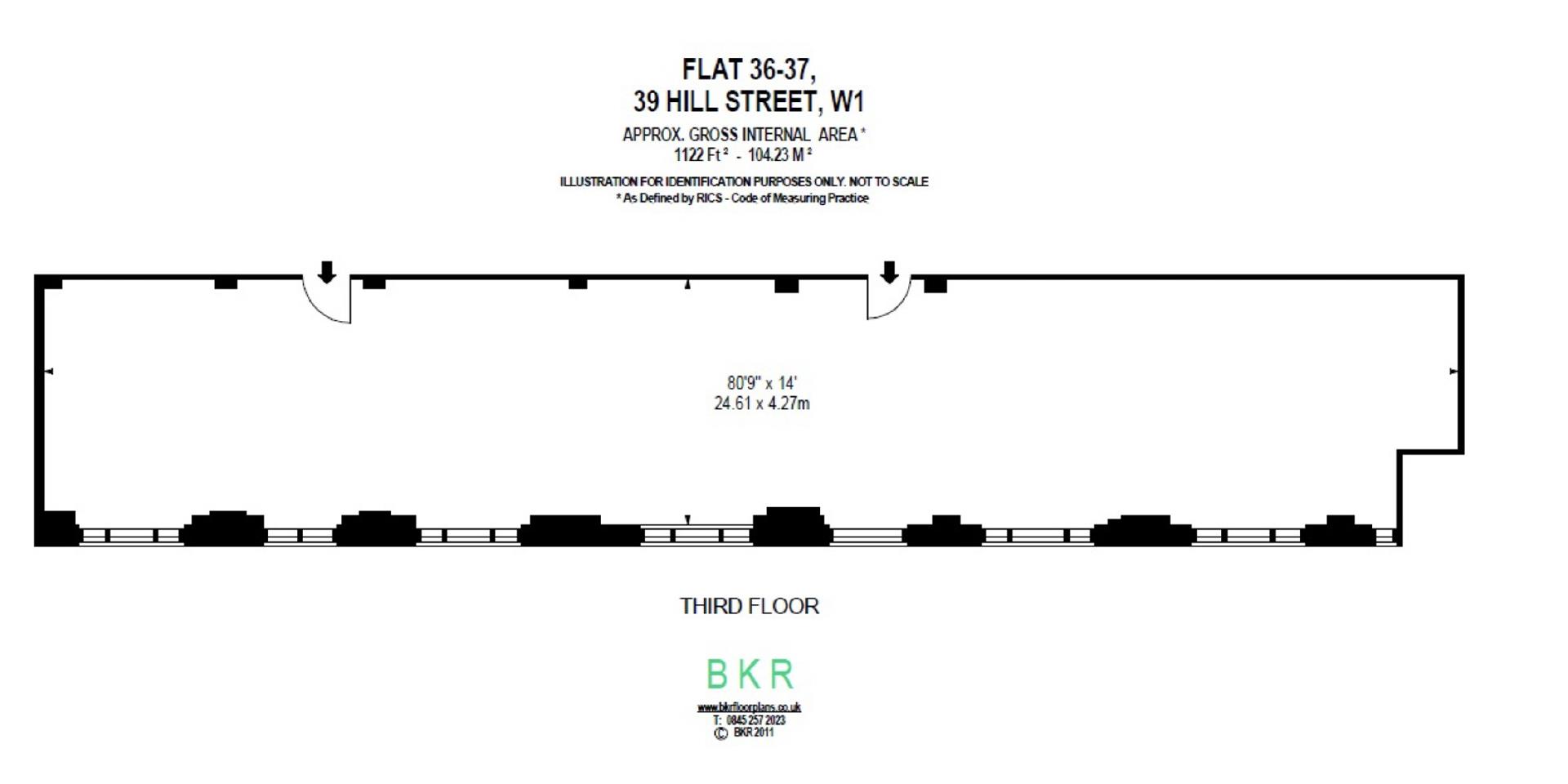 Flat 36, 39, Hill Street, London floorplan