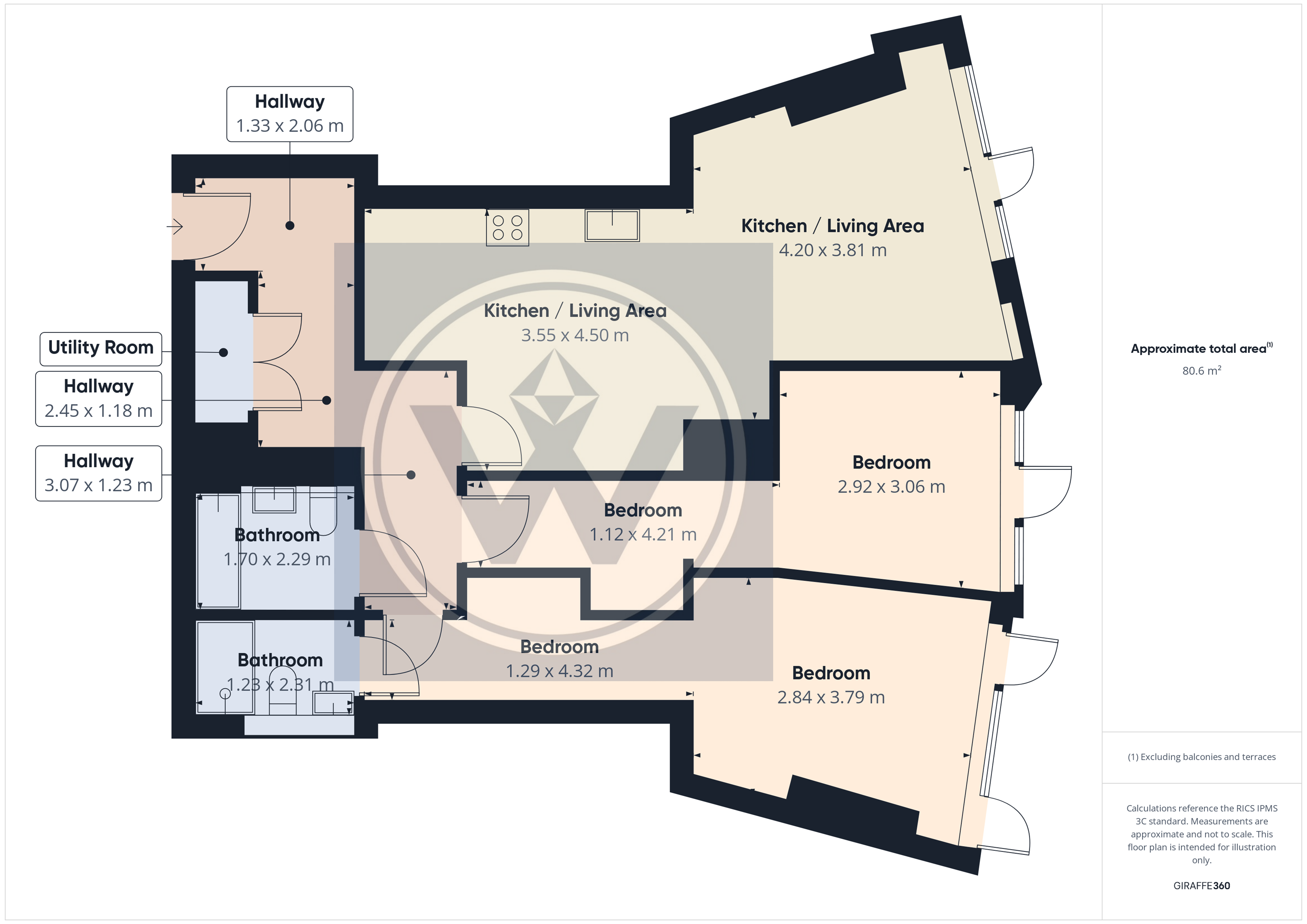 11, Flat 910, Silvercroft Street, Manchester floorplan