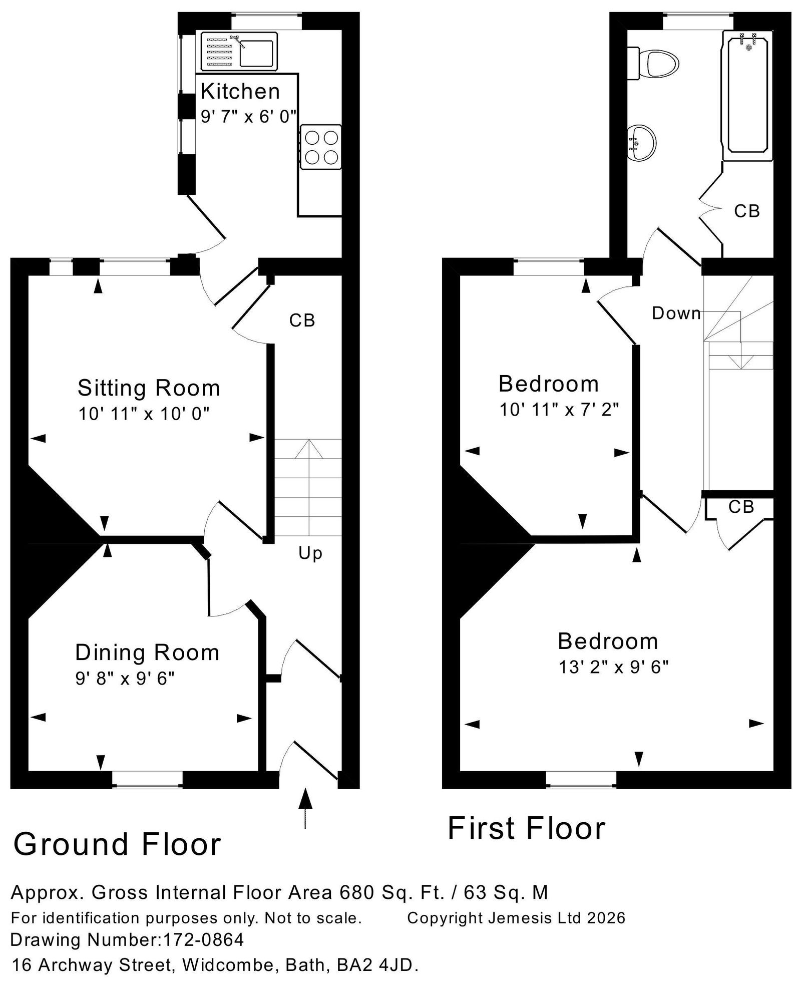 16, Archway Street, Bath floorplan