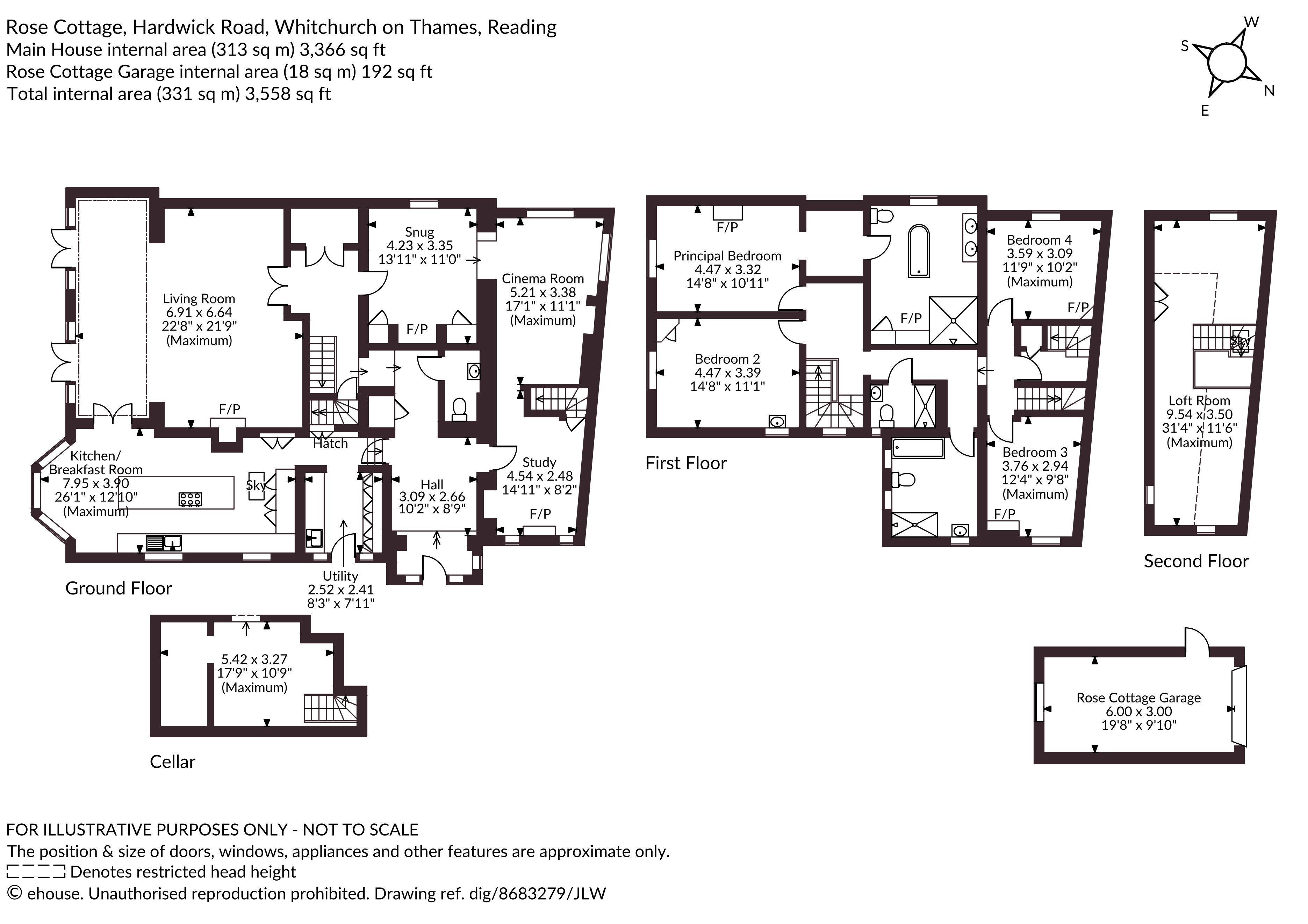 Rose Cottage,, Hardwick Road, Oxfordshire floorplan