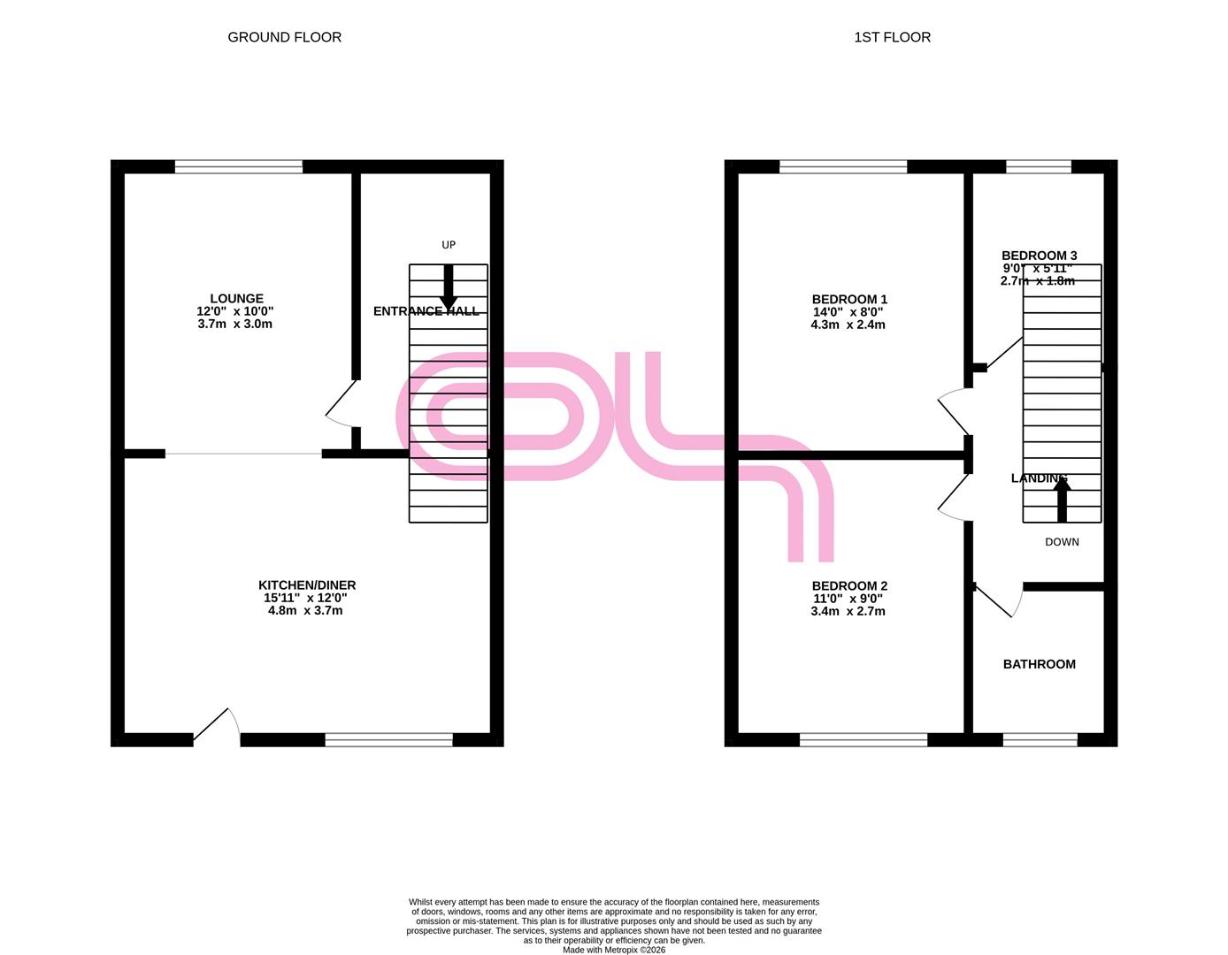20, Whitley Road, Keighley floorplan