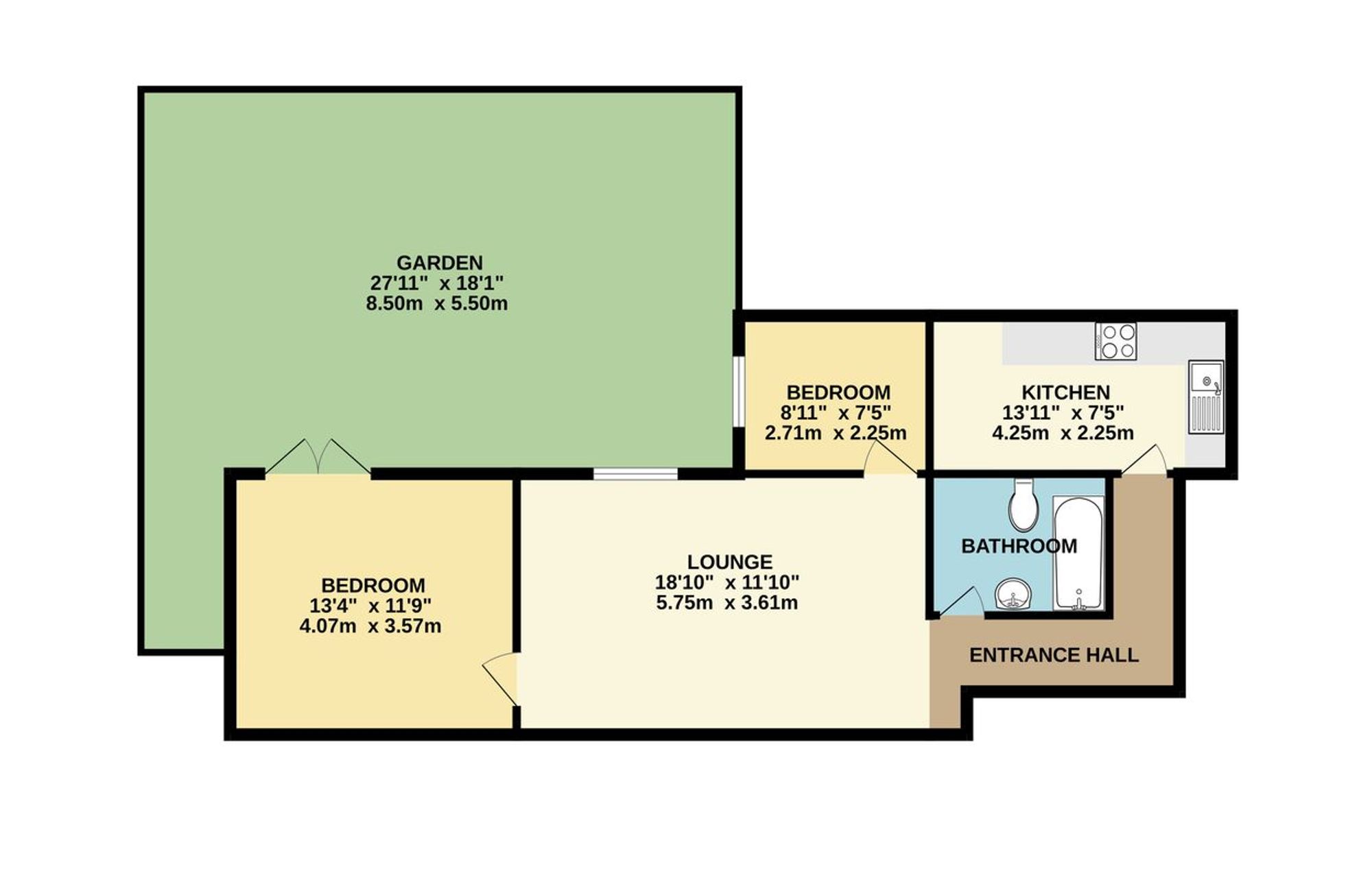 Flat 4, 24 Churchdown, Bromley floorplan
