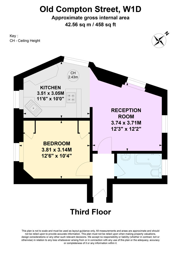 Flat 8, 10A, Old Compton Street, London floorplan