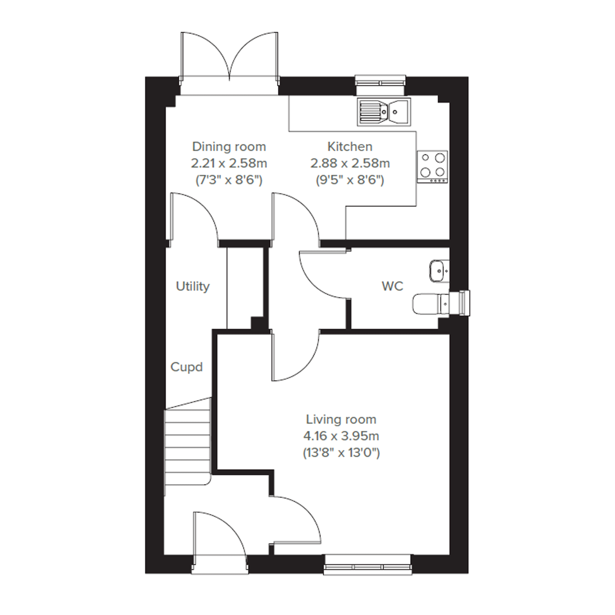 2, 19 Hillfort Road, Bodmin floorplan