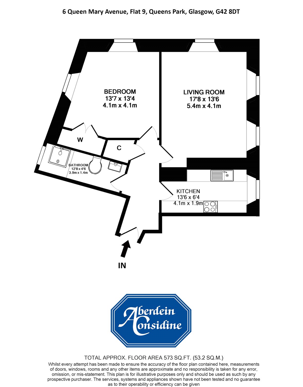 1 Bedrooms Flat for sale in Flat 9 (2/2), Queen Mary Avenue, Queens Park G42