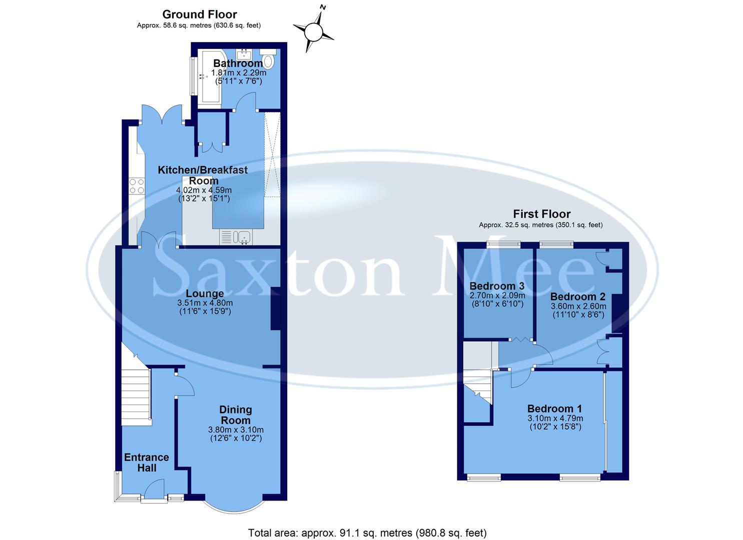 174, Oaks Avenue, Sheffield floorplan