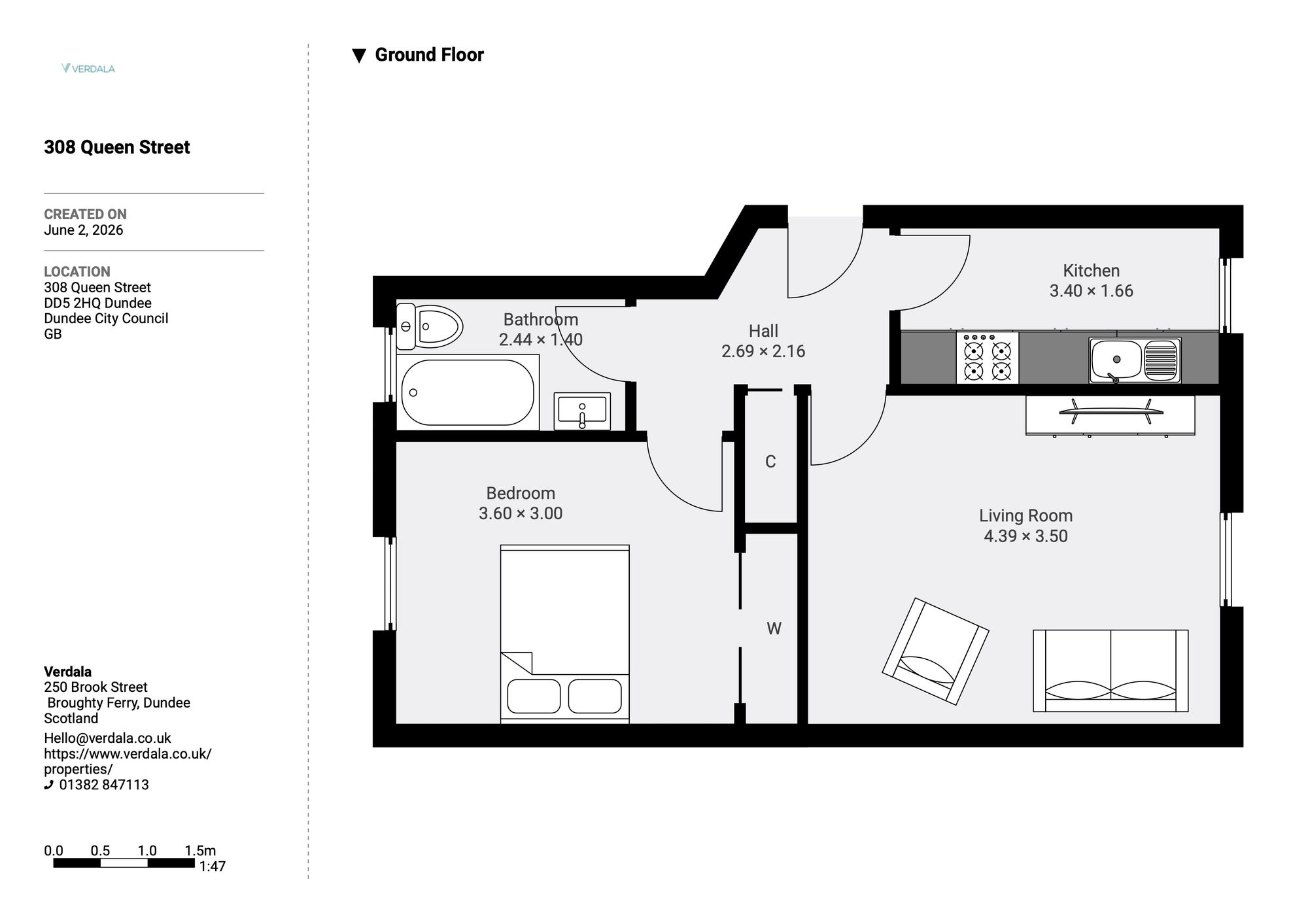 308 Queen Street, Dundee floorplan