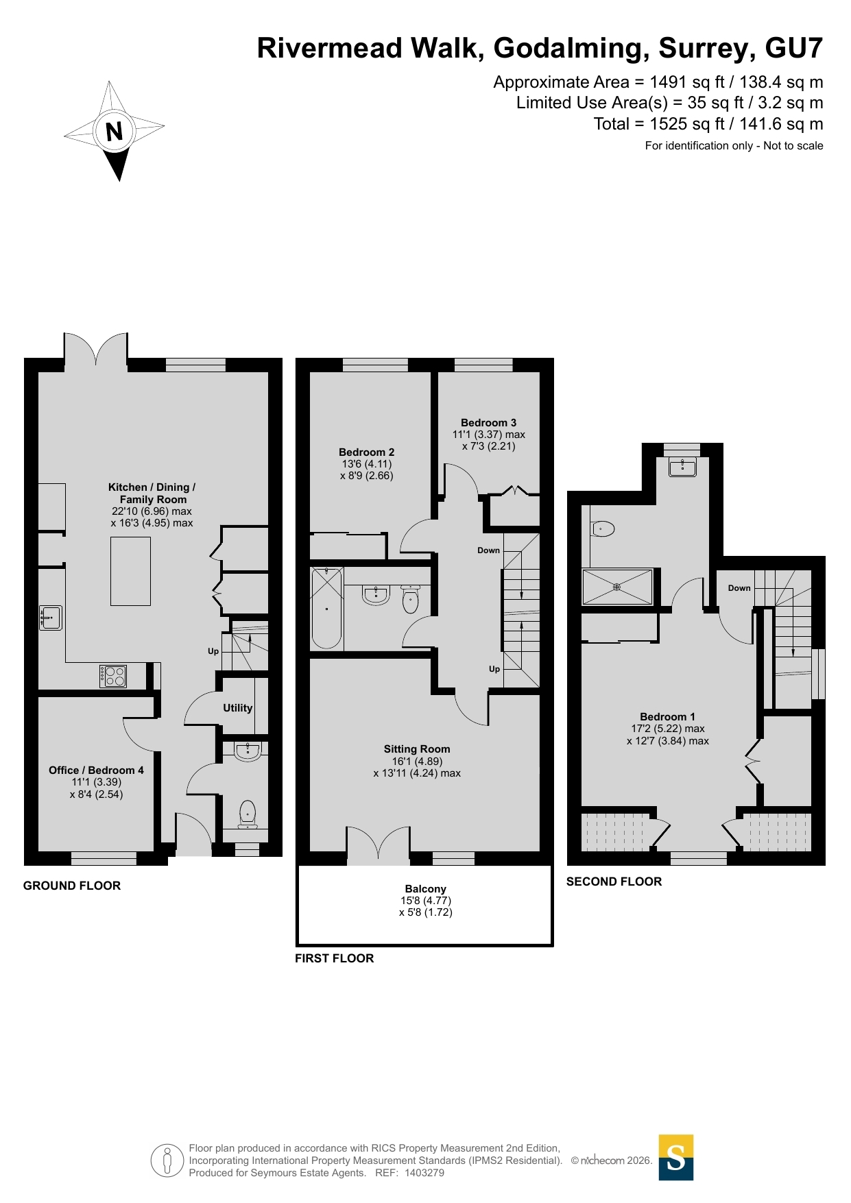 1, Rivermead Walk, Surrey floorplan