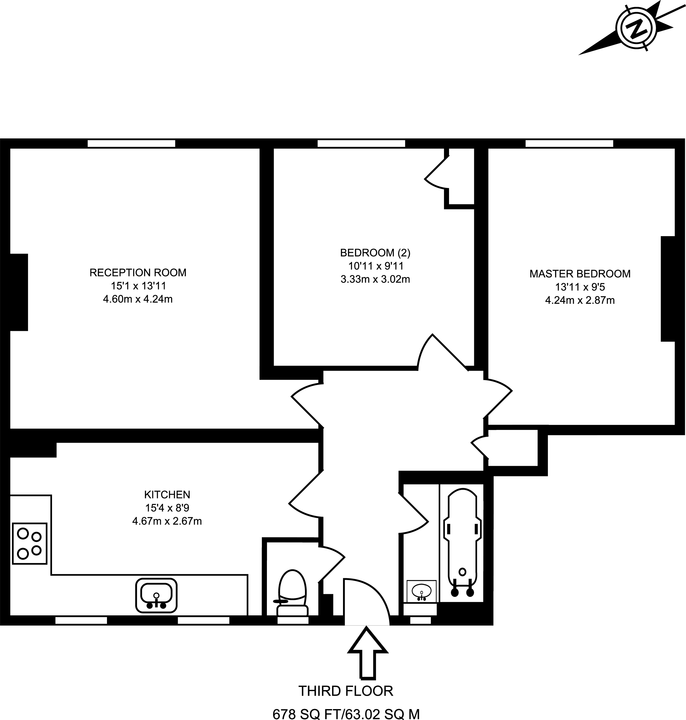 2 Bedrooms Flat to rent in Peckham Rye, Peckham Rye SE15