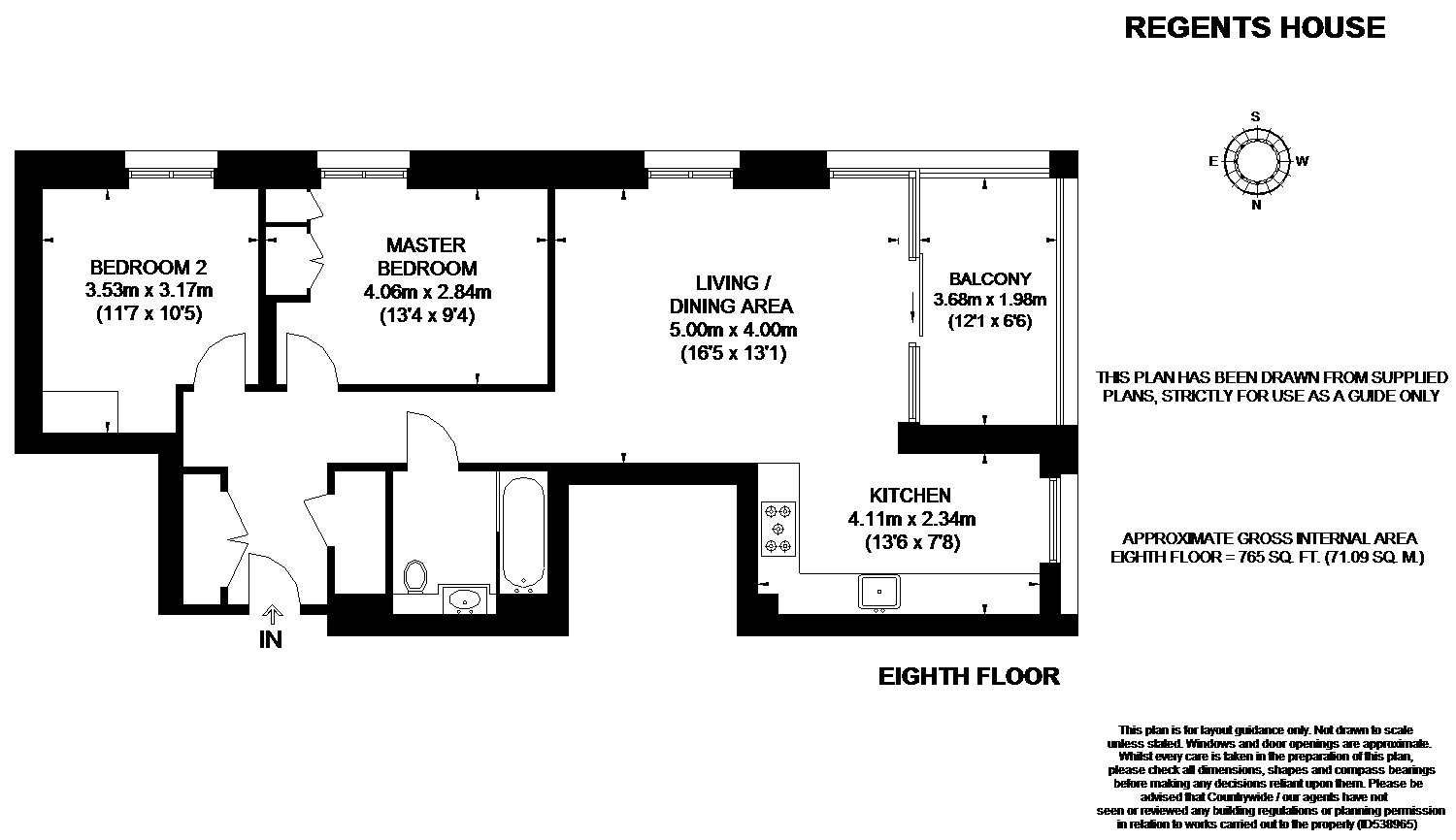 2 Bedrooms Flat for sale in Regents House, Prince Of Wales Drive, London SW11