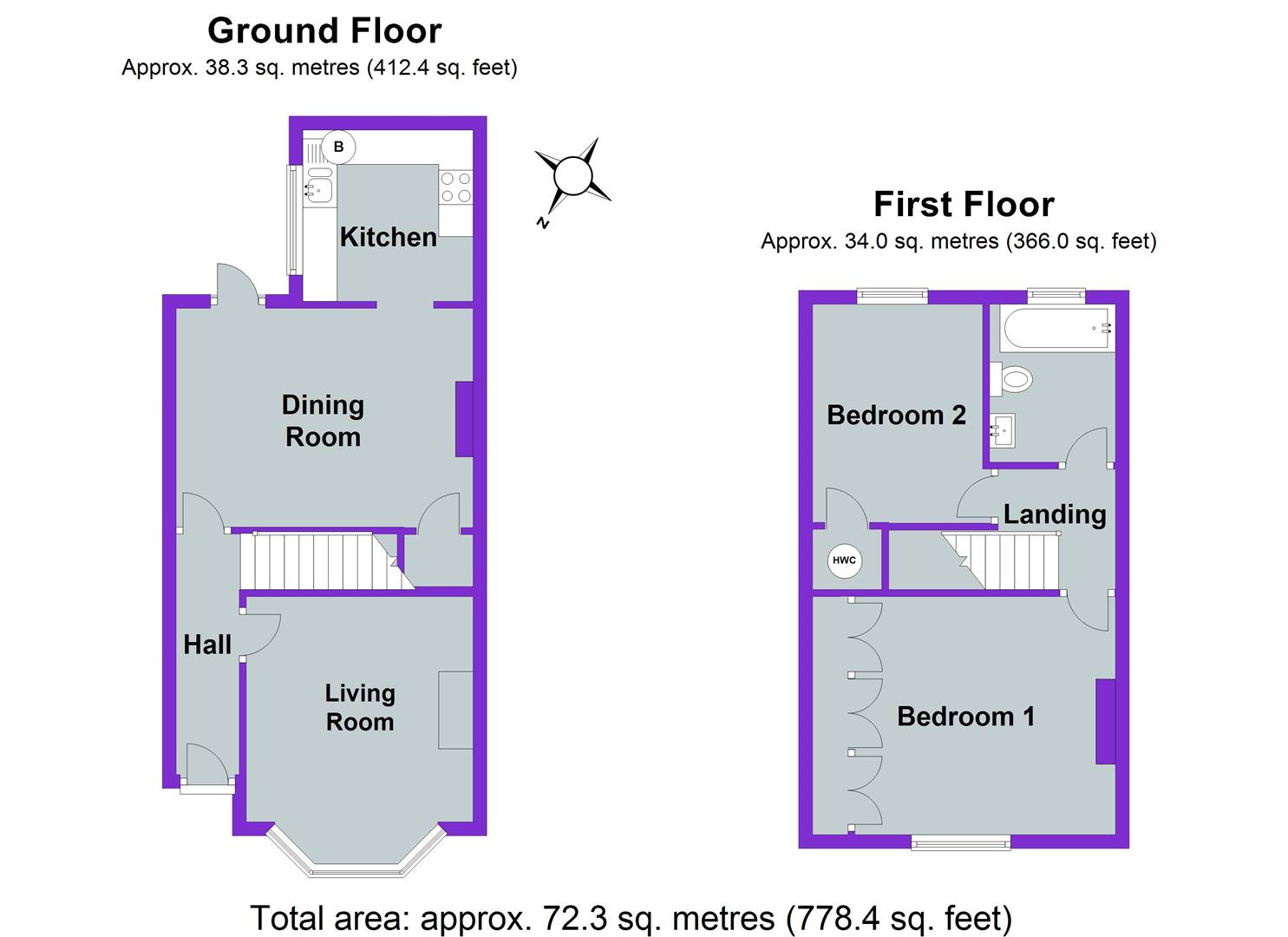 2 Bedrooms Terraced house for sale in Park End, Bromley BR1