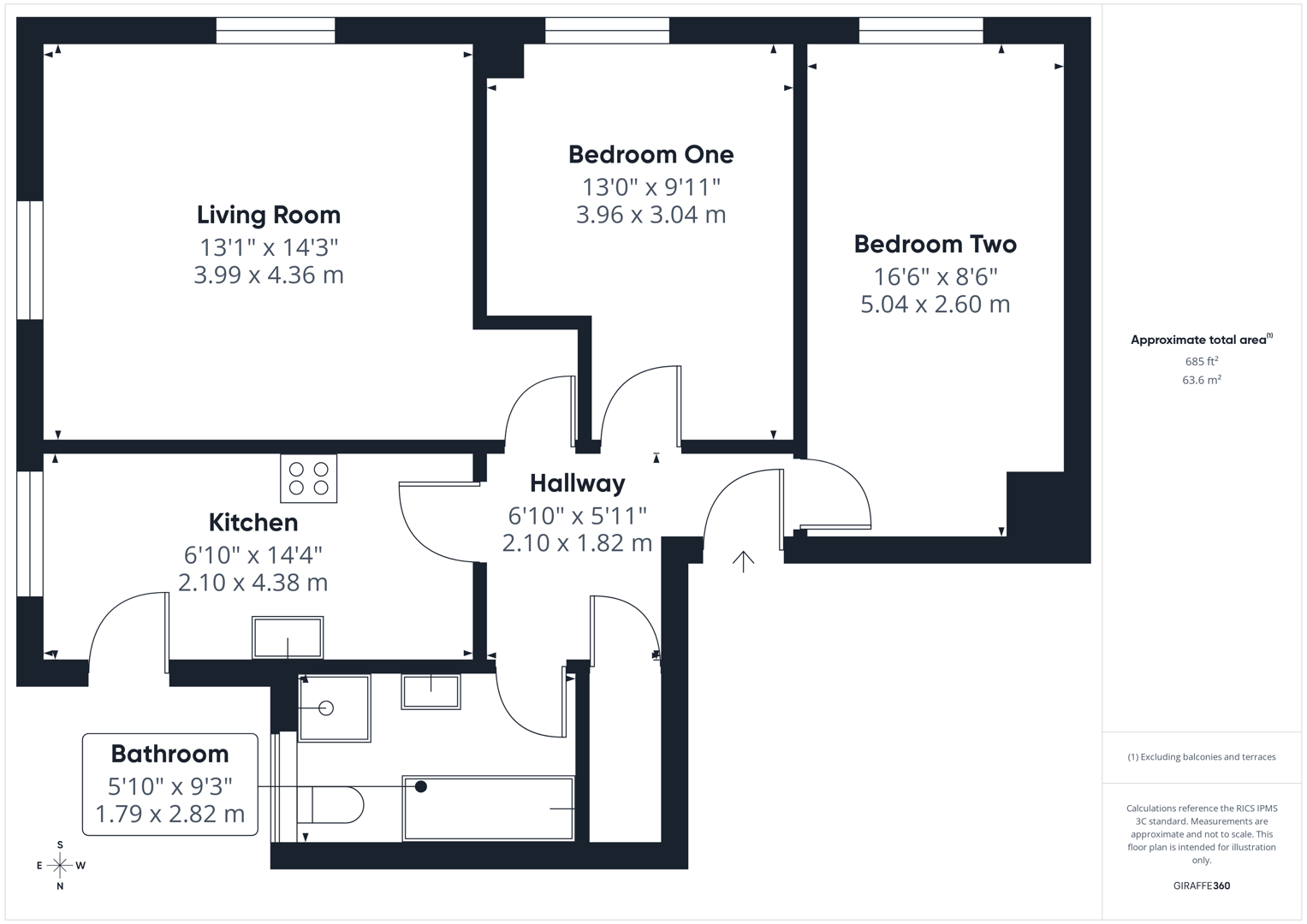 Flat 6, Laurel House, Parklands, Castleford floorplan