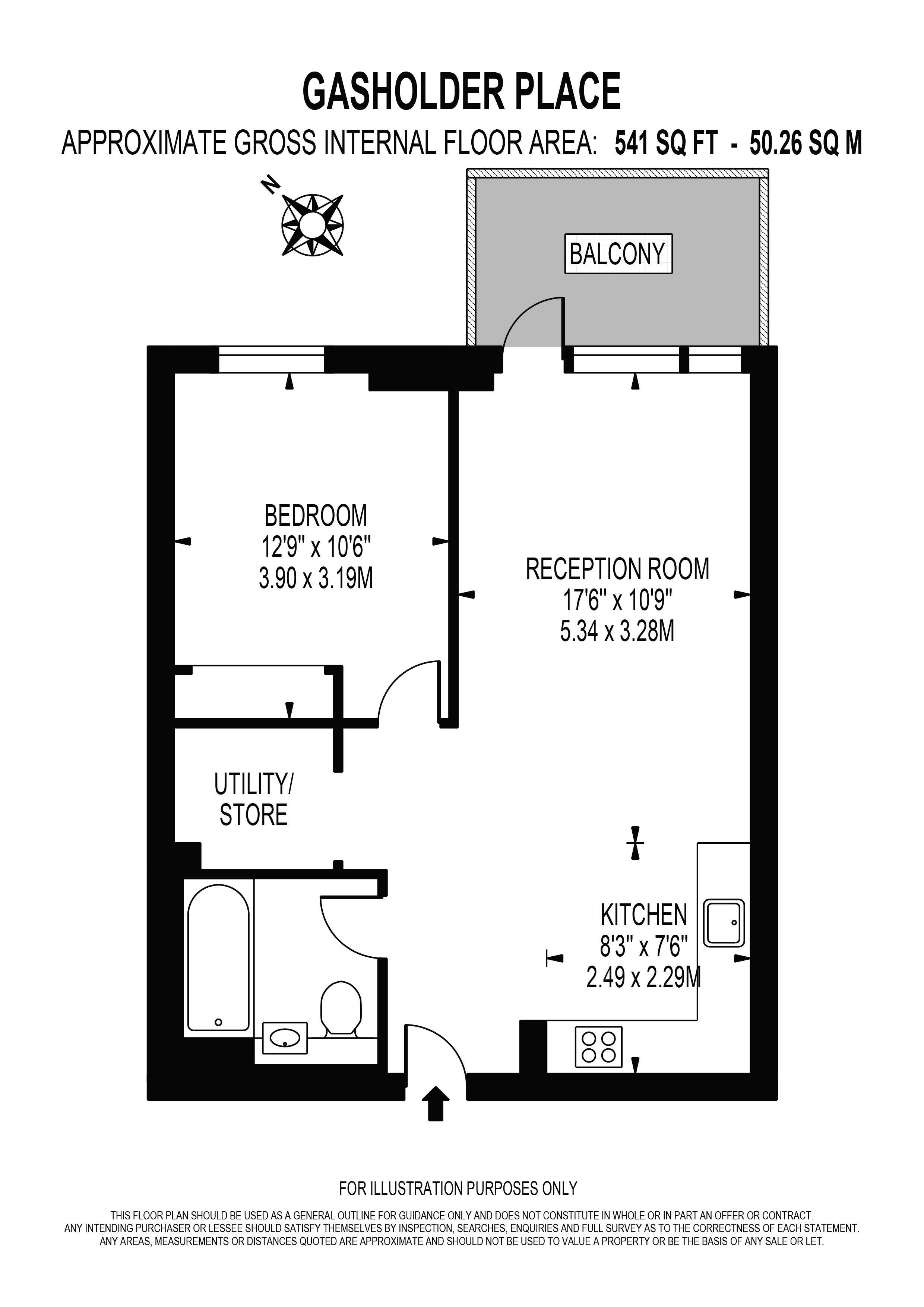 Flat 13 10, Gasholder Place, London floorplan