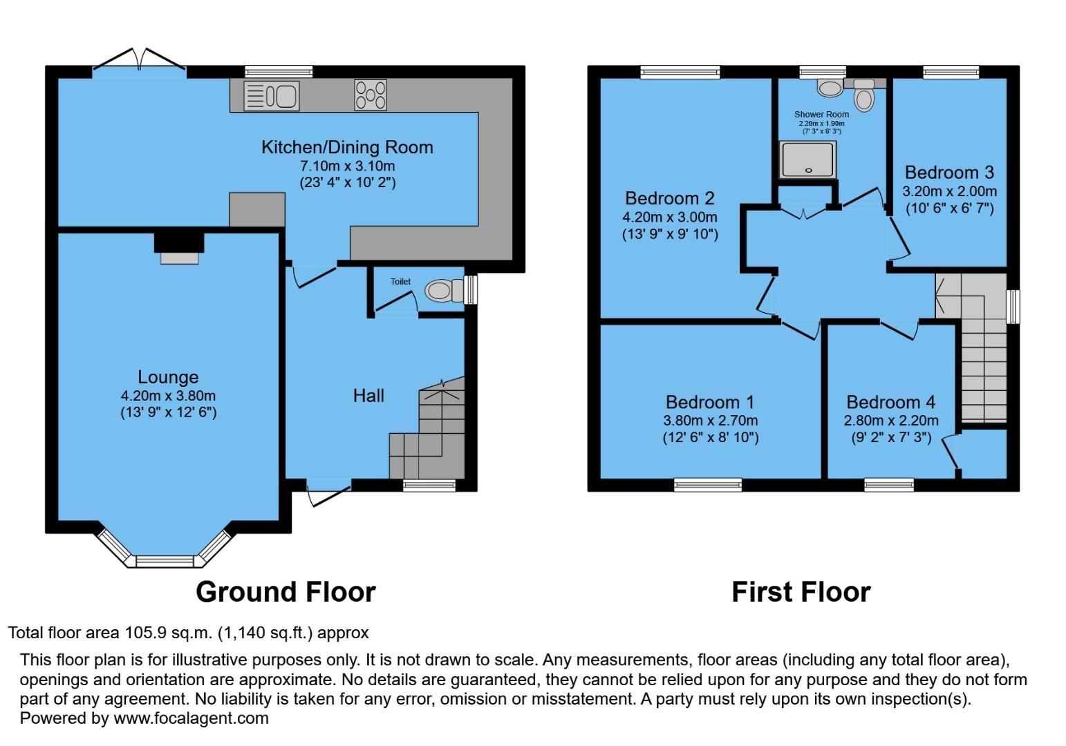 62, Kendal Road, Chesterfield floorplan