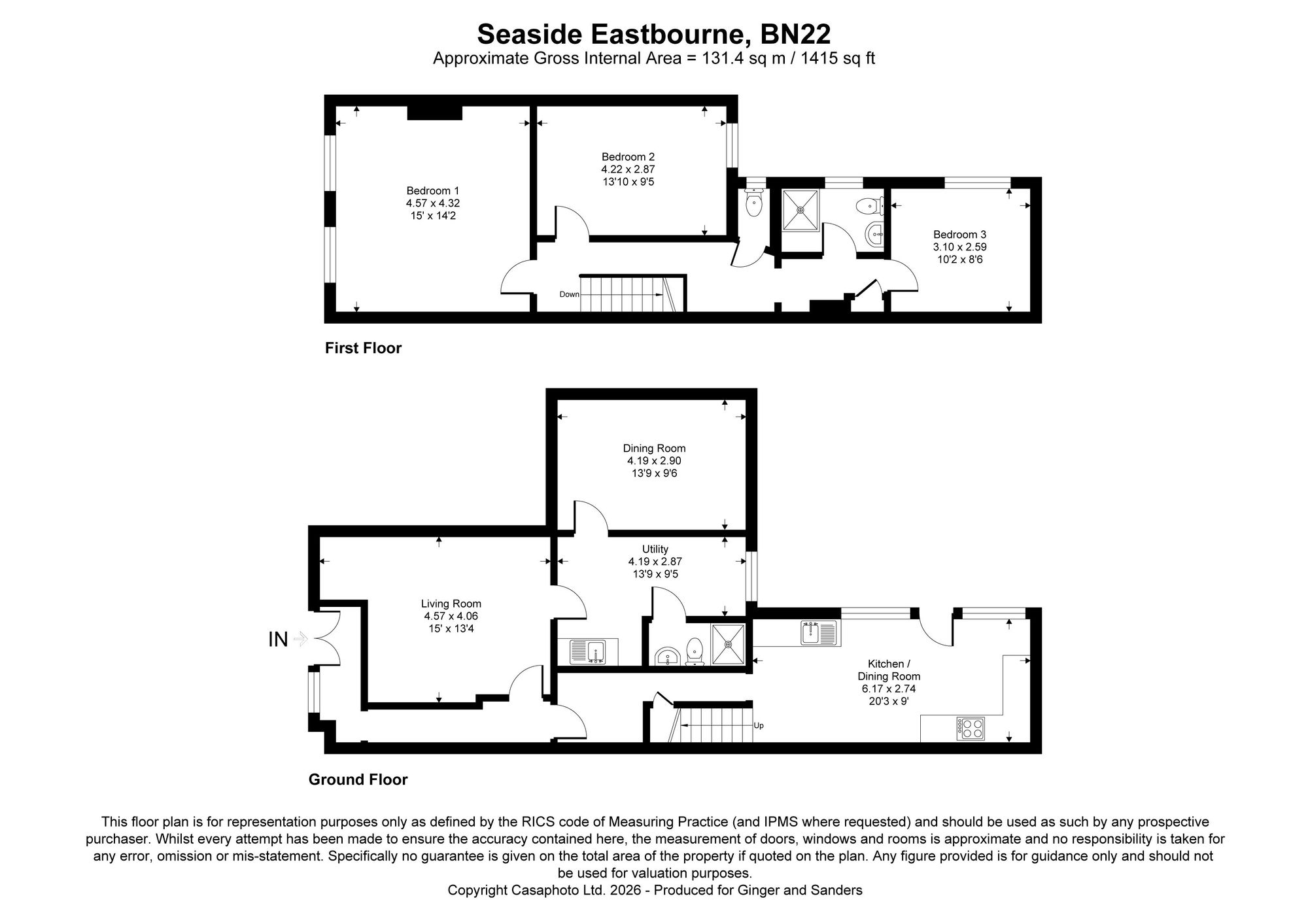 293 Seaside, Eastbourne floorplan
