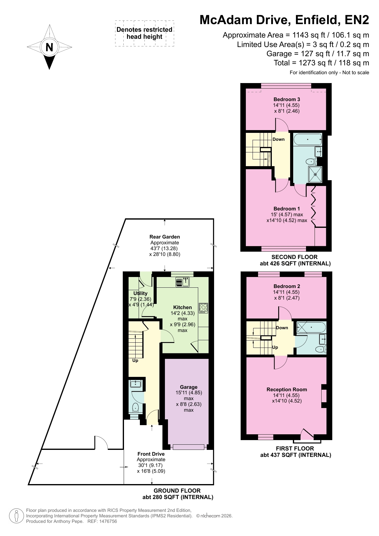 14, McAdam Drive, Enfield floorplan