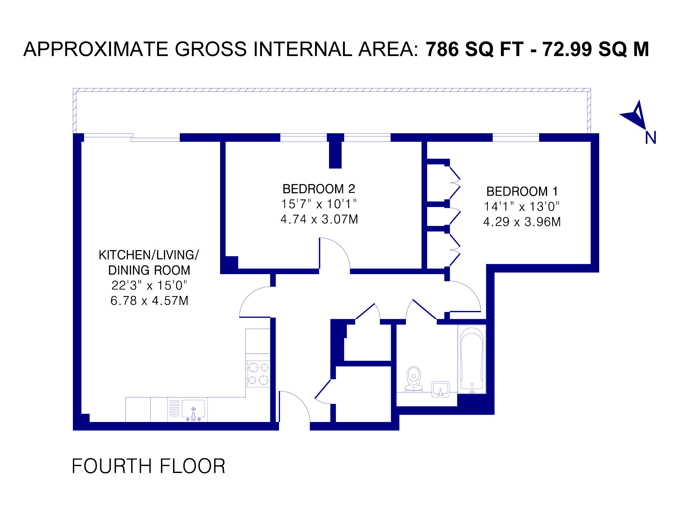 Apartment 34, 32, Wells Terrace, London floorplan